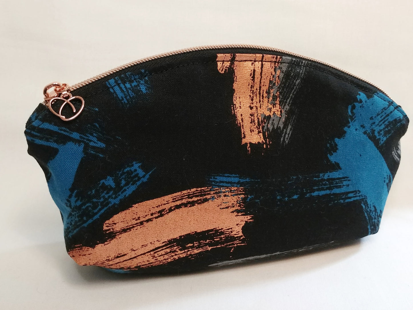 Modern Black Canvas Makeup Bag