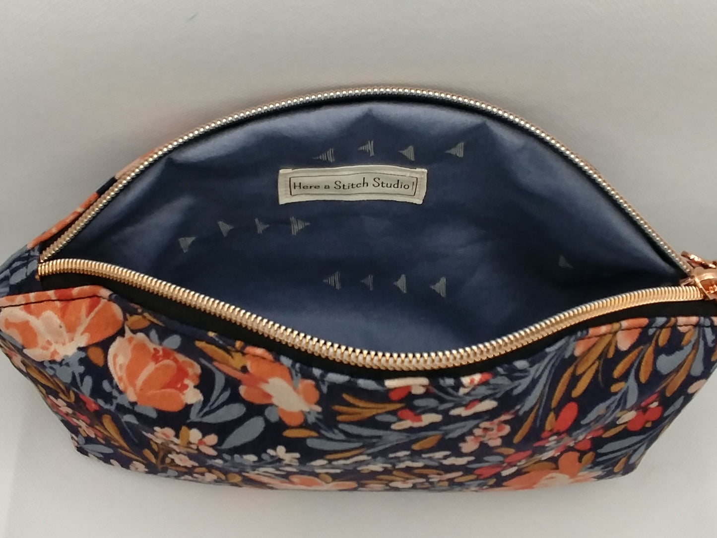 Floral Garden Canvas Makeup Bag