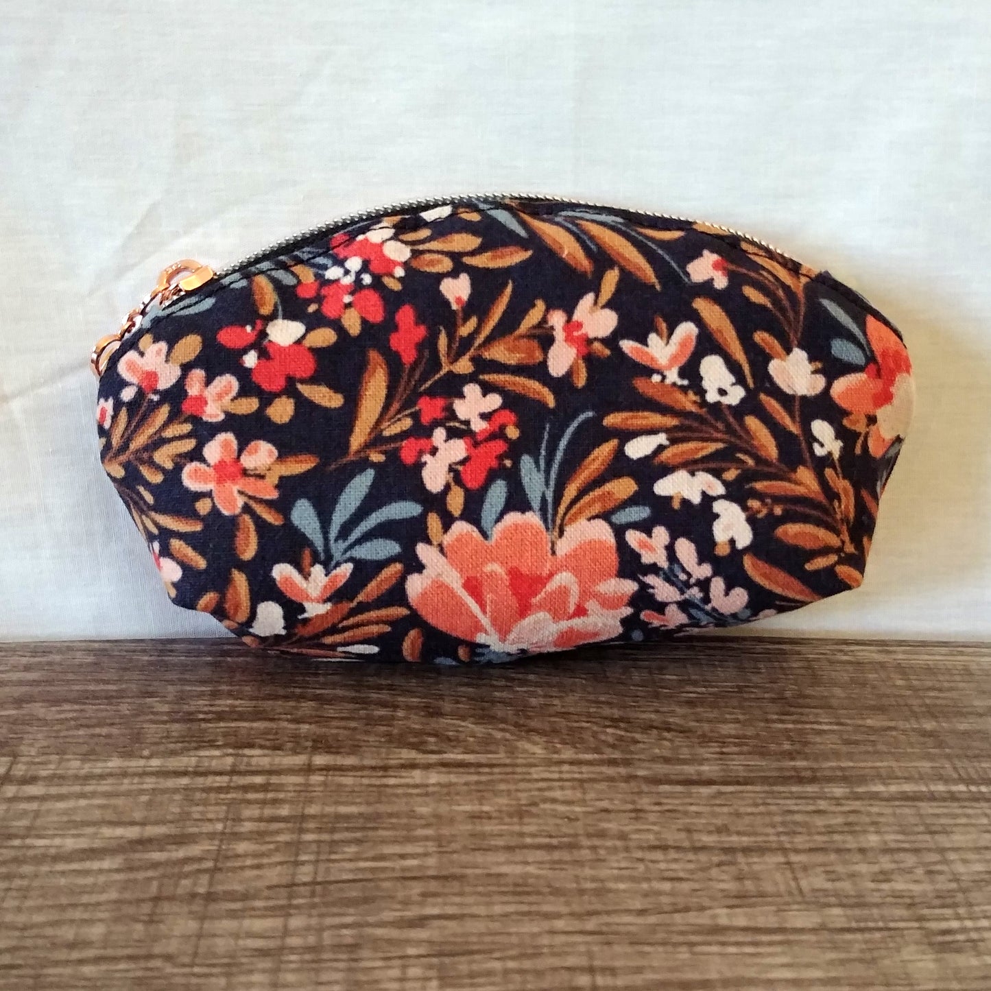 Floral Garden Canvas Makeup Bag