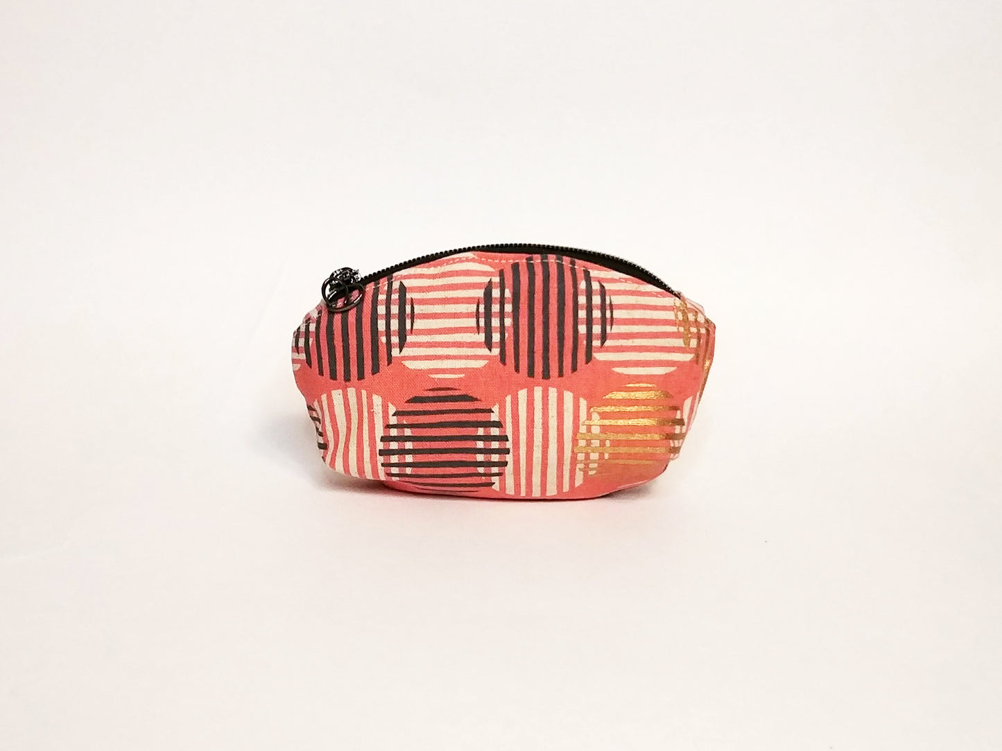 Pink Modern Print Canvas Makeup Bag