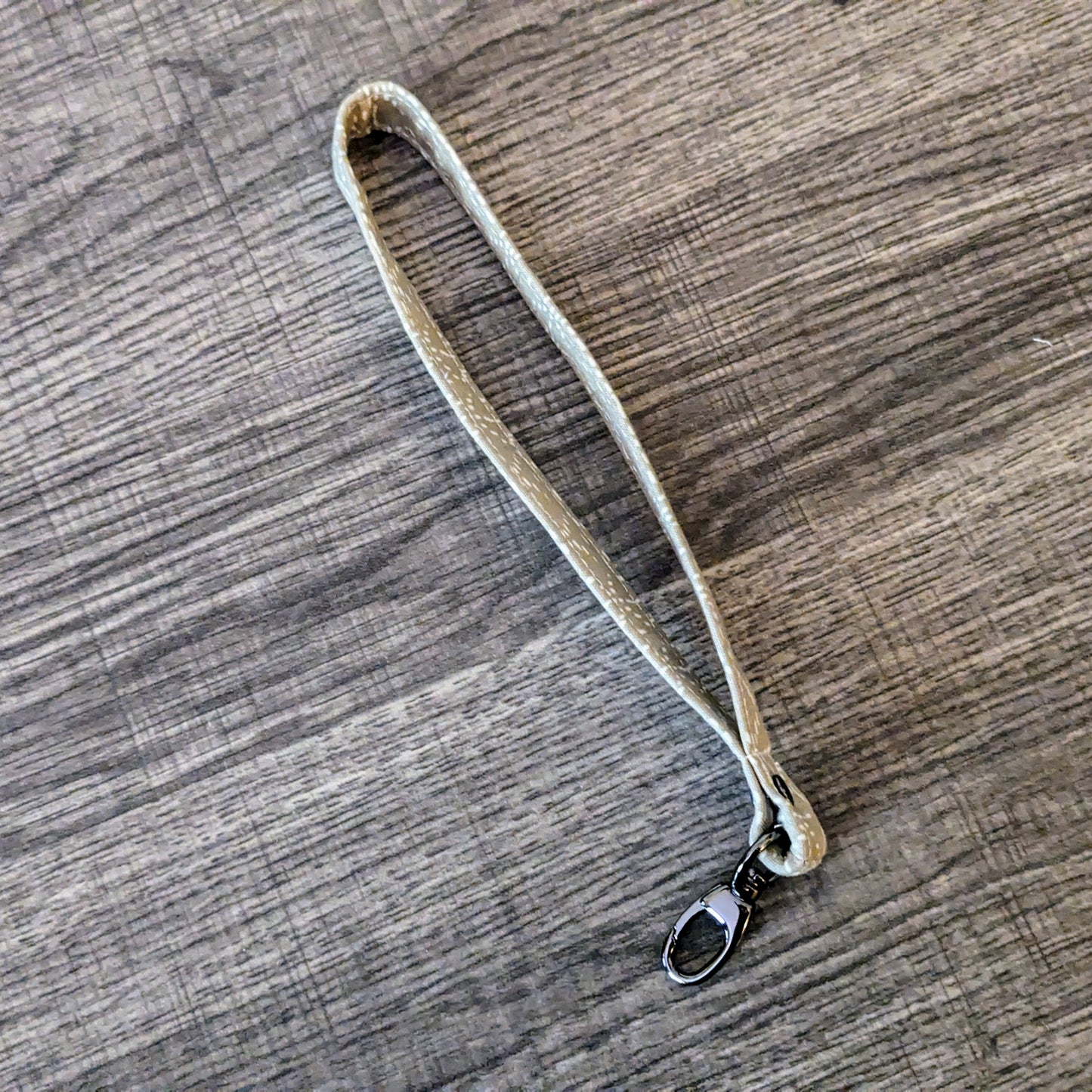 Beige Cotton Wrist Lanyard