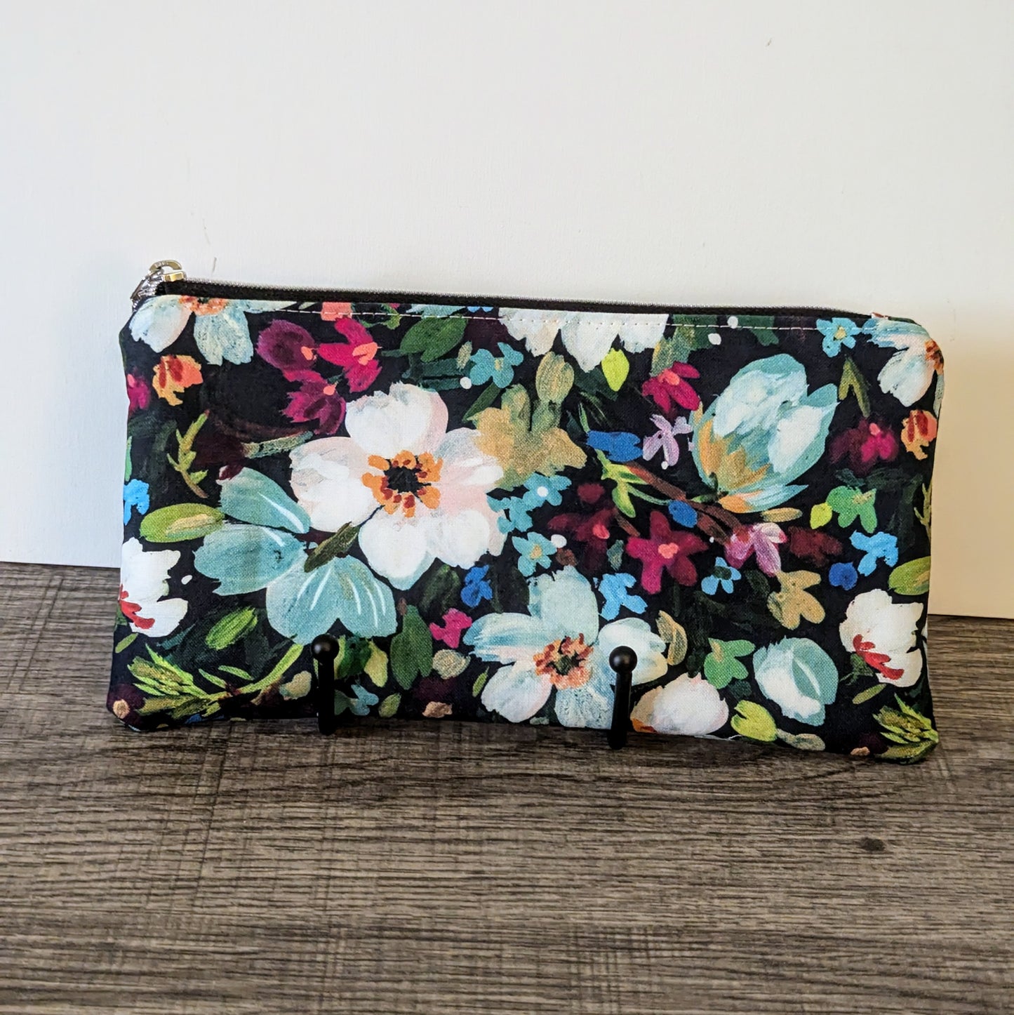 Woodland Floral Cotton Zipper Pouch