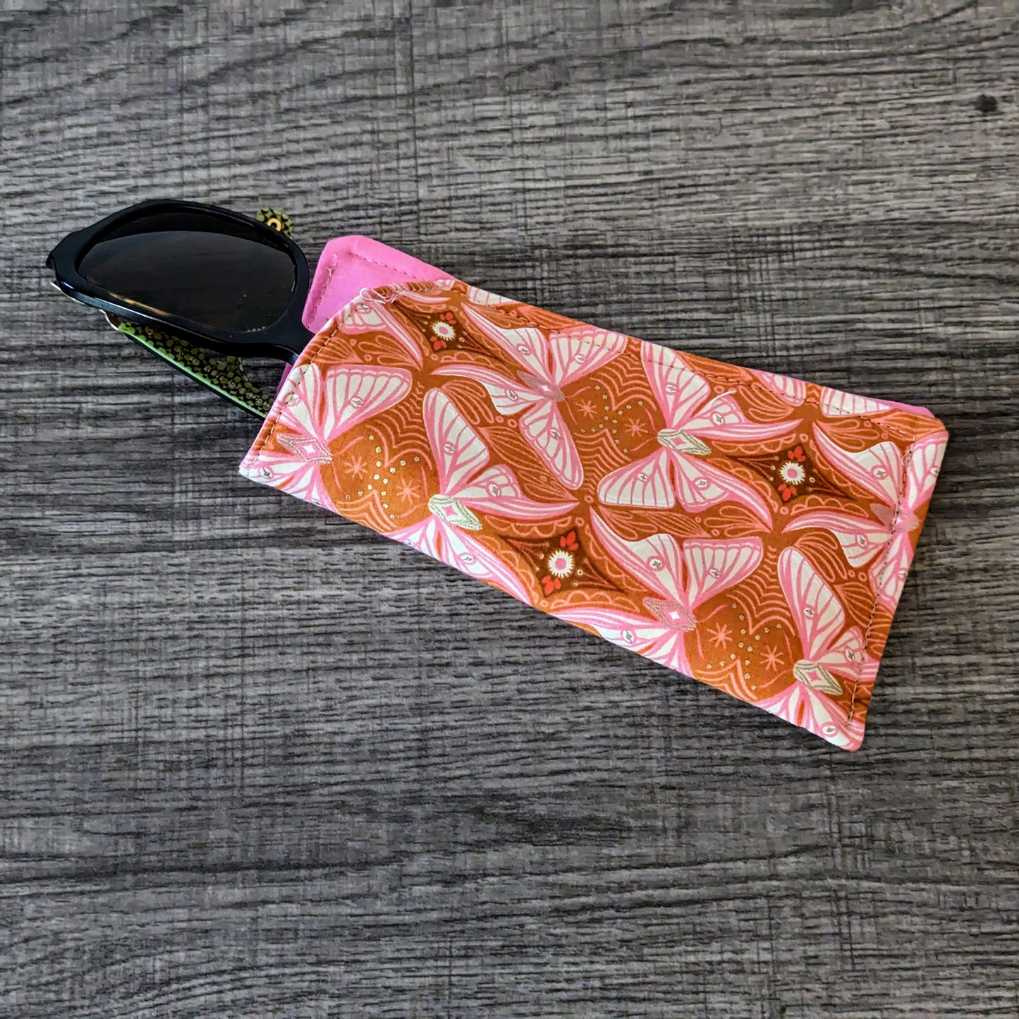 Pink Butterfly Eyeglass Pouch