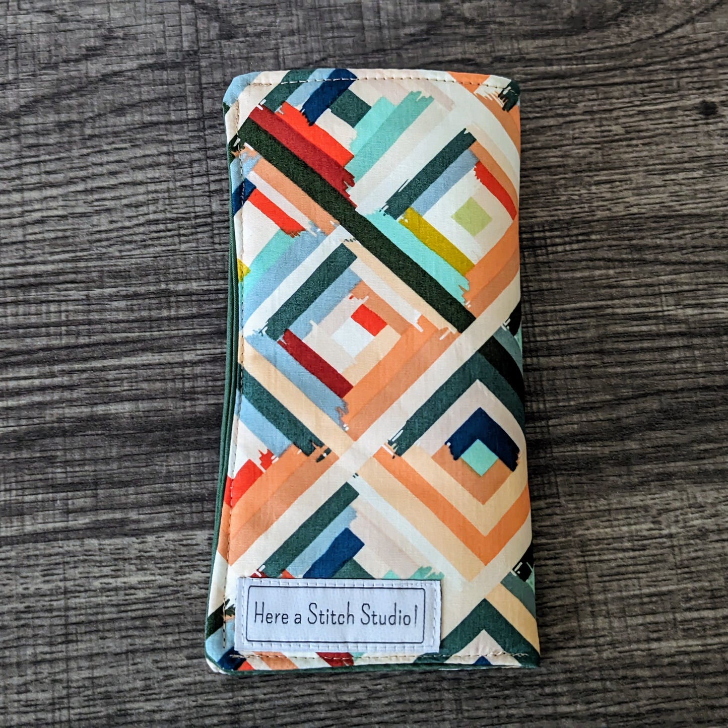 Bright Geometric Eyeglass Pouch