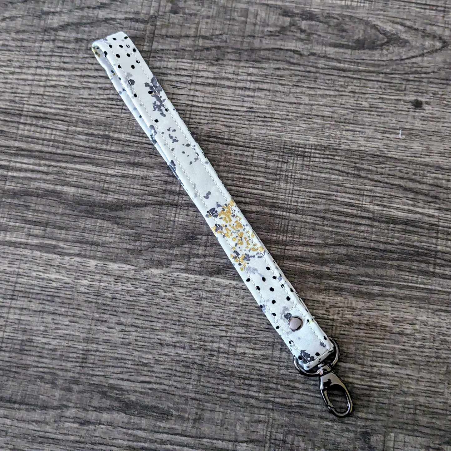 White and Black Wrist Lanyard