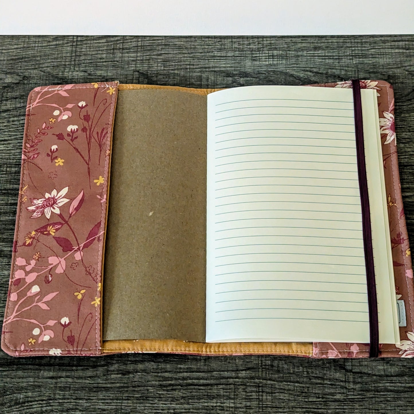 Pink Floral Notebook Cover