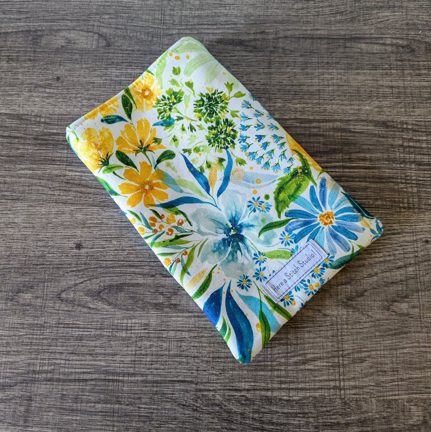 Yellow Floral Canvas Book Sleeve