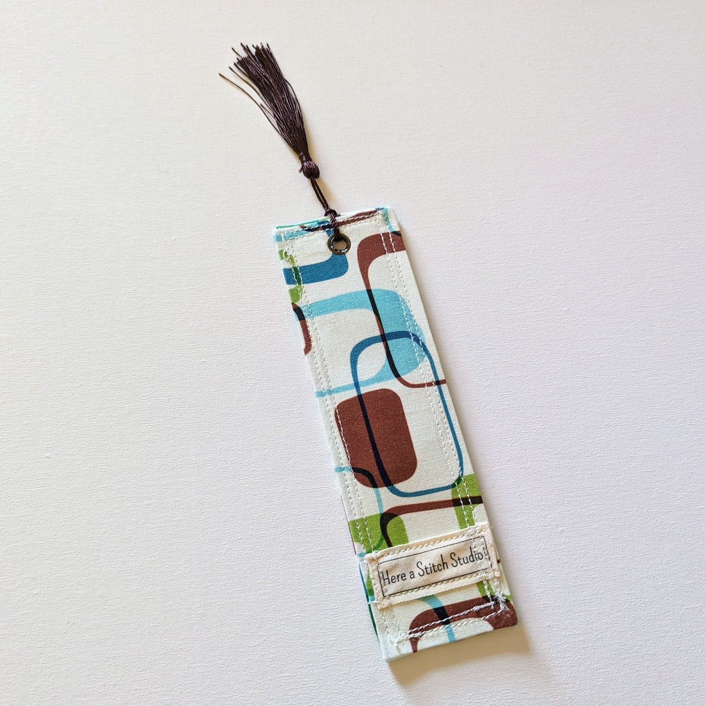 Retro Mod Print Cotton Bookmark