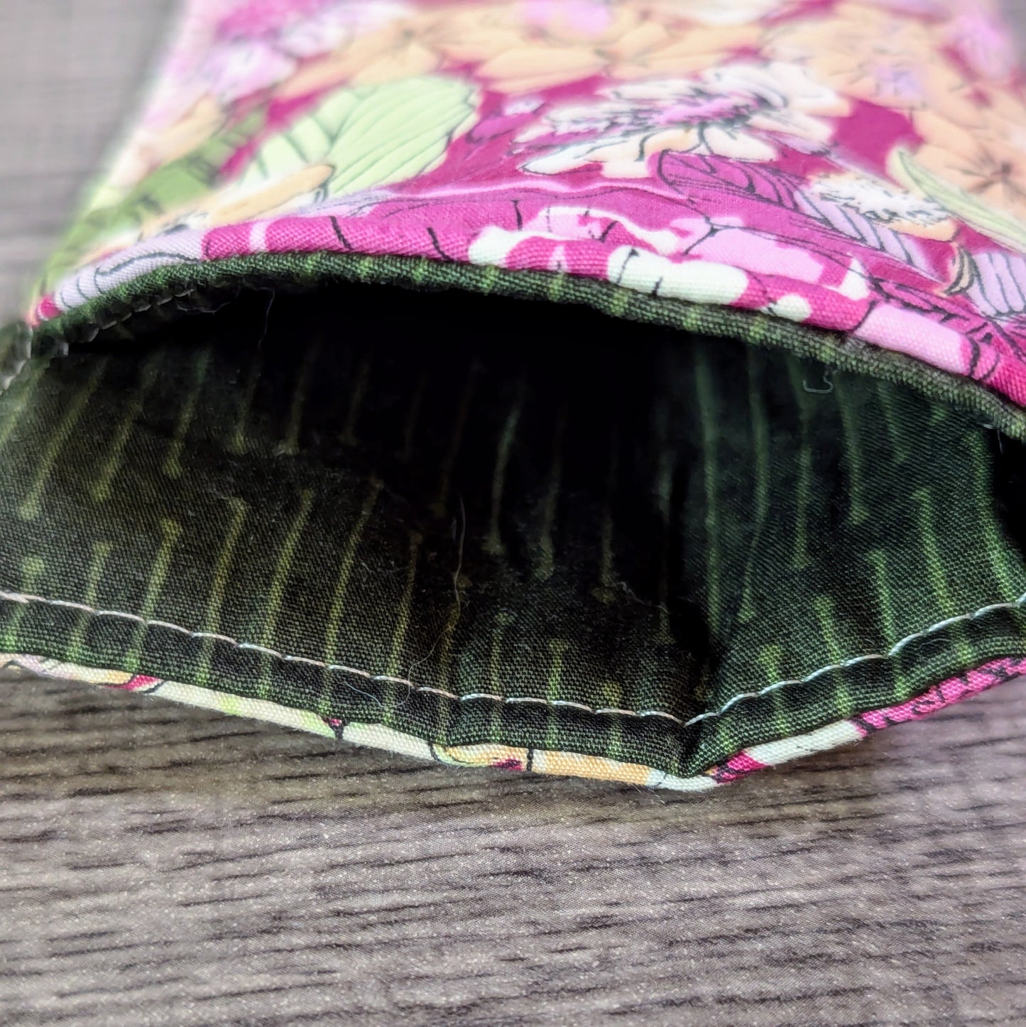 Purple Floral Eyeglass Pouch