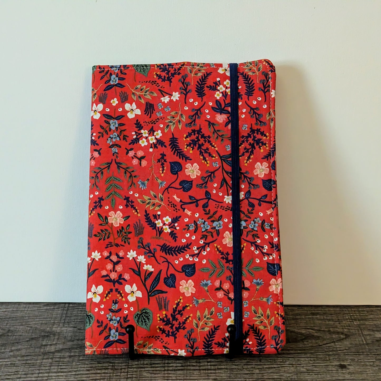 Red Floral Notebook Cover