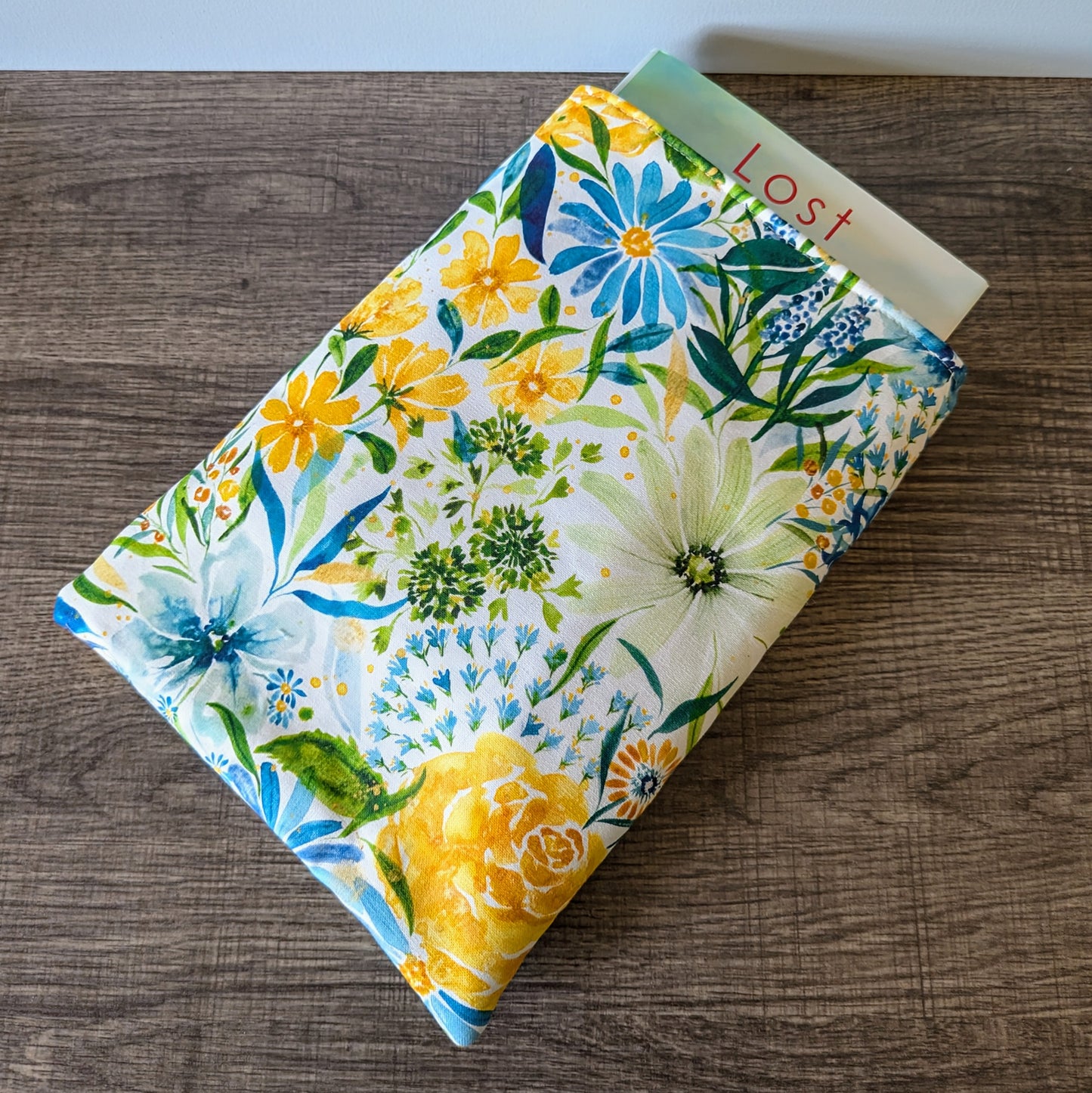 Yellow Floral Canvas Book Sleeve