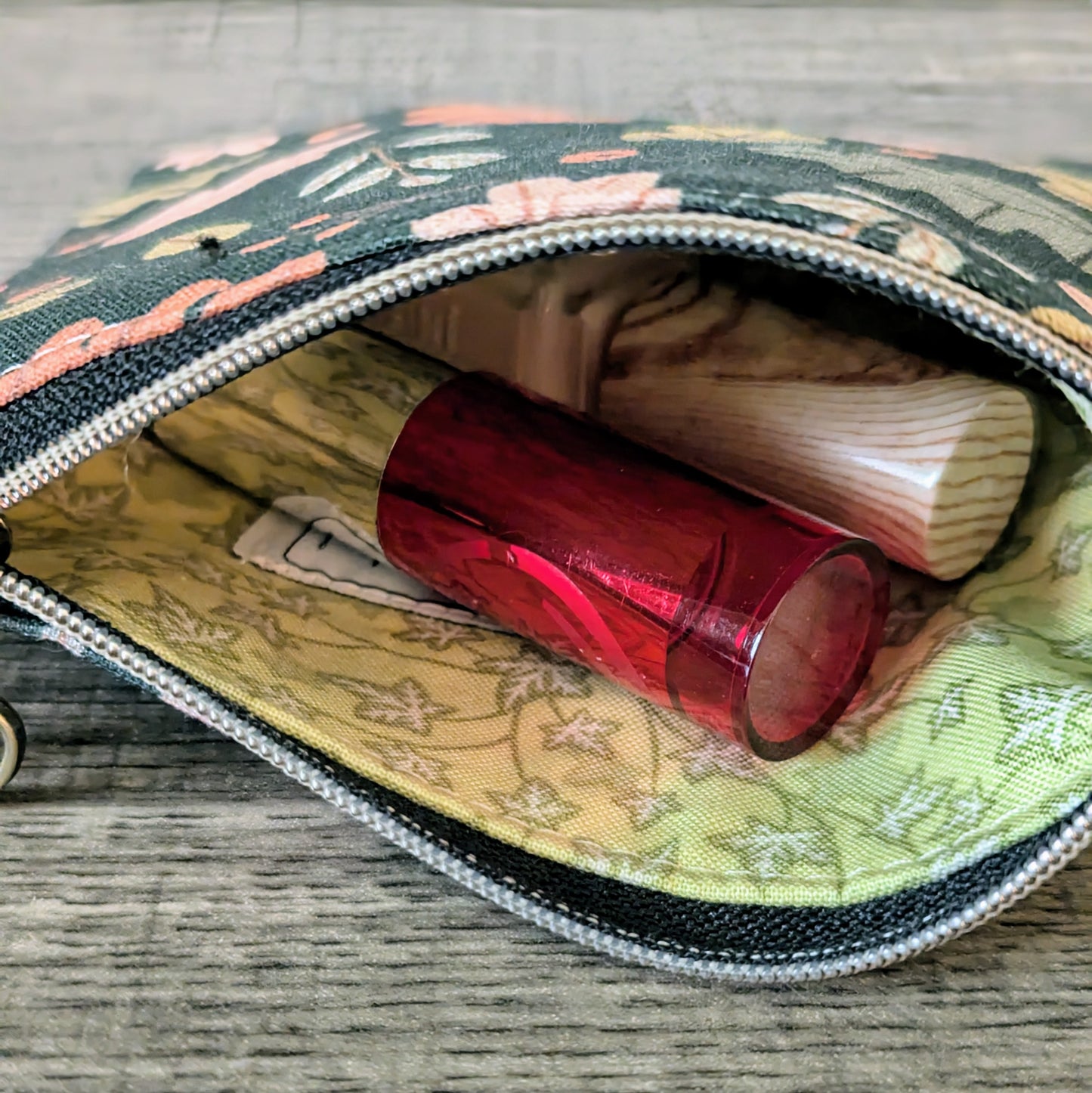 Autumn Leaves Cotton Zipper Pouch