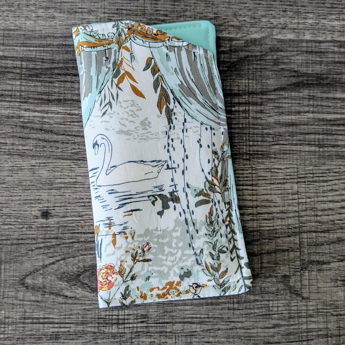 Swan Floral Eyeglass Pouch