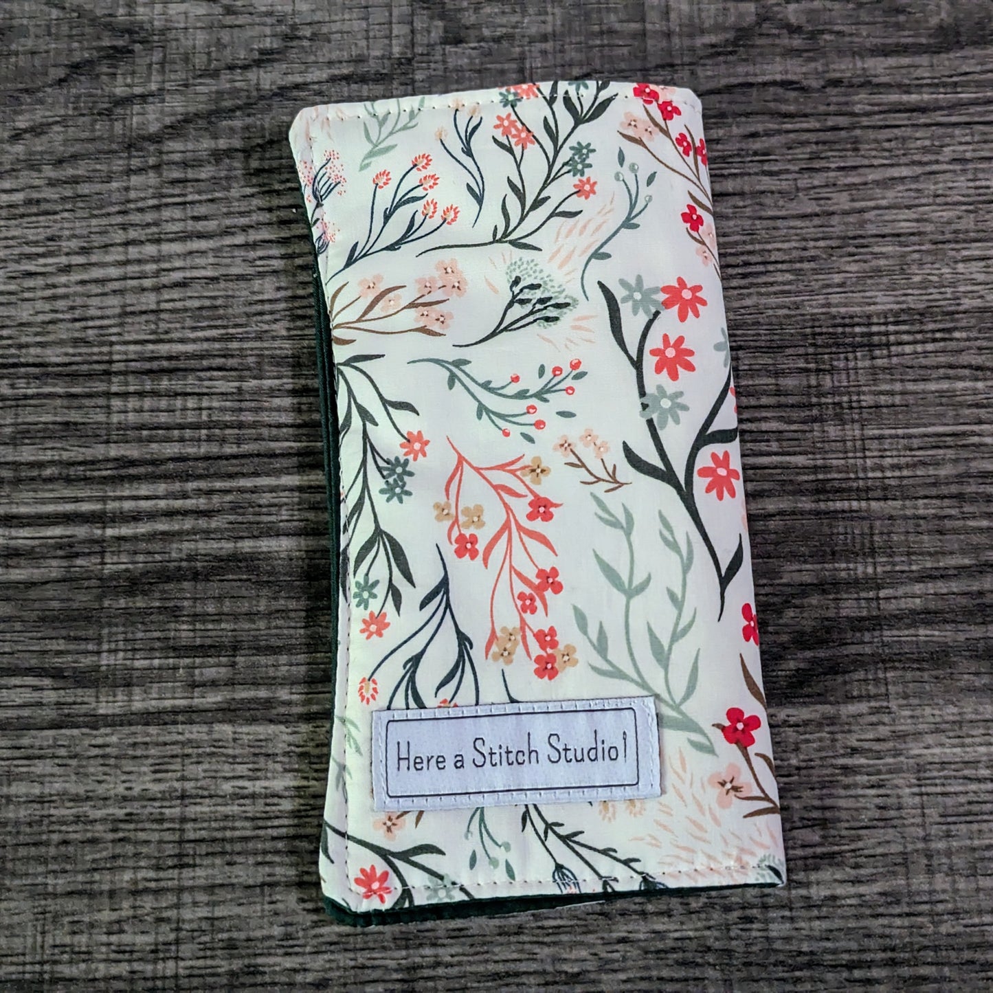 White Wildflower Eyeglass Pouch