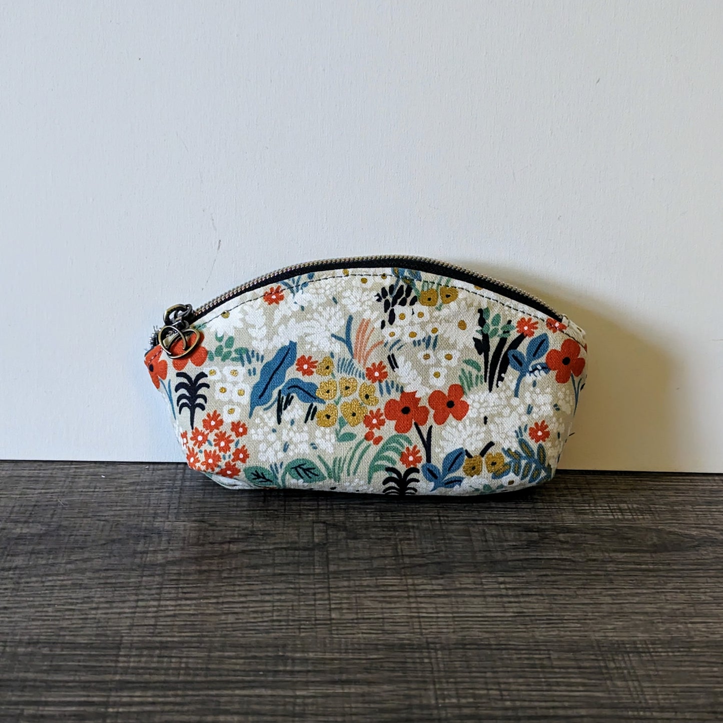 Meadow Floral Natural Canvas Makeup Bag