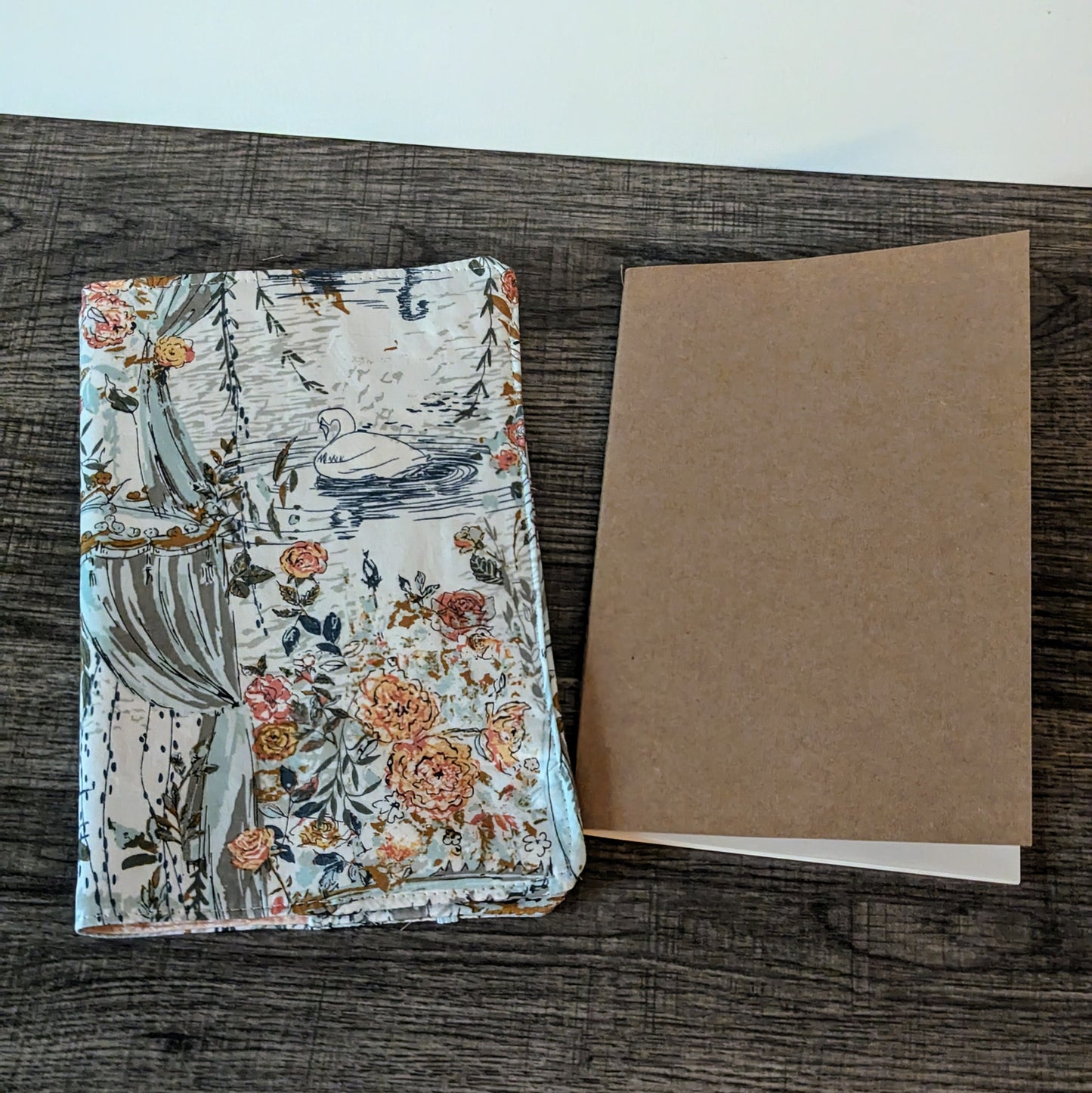 Swan Floral Notebook Cover