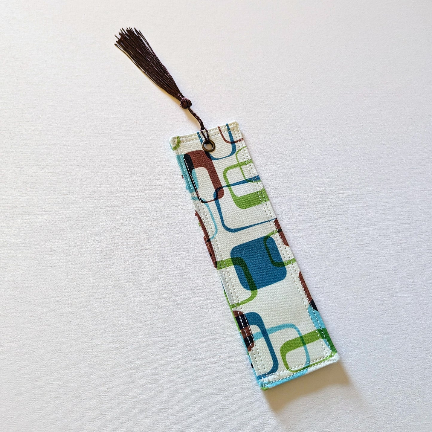 Retro Mod Print Cotton Bookmark