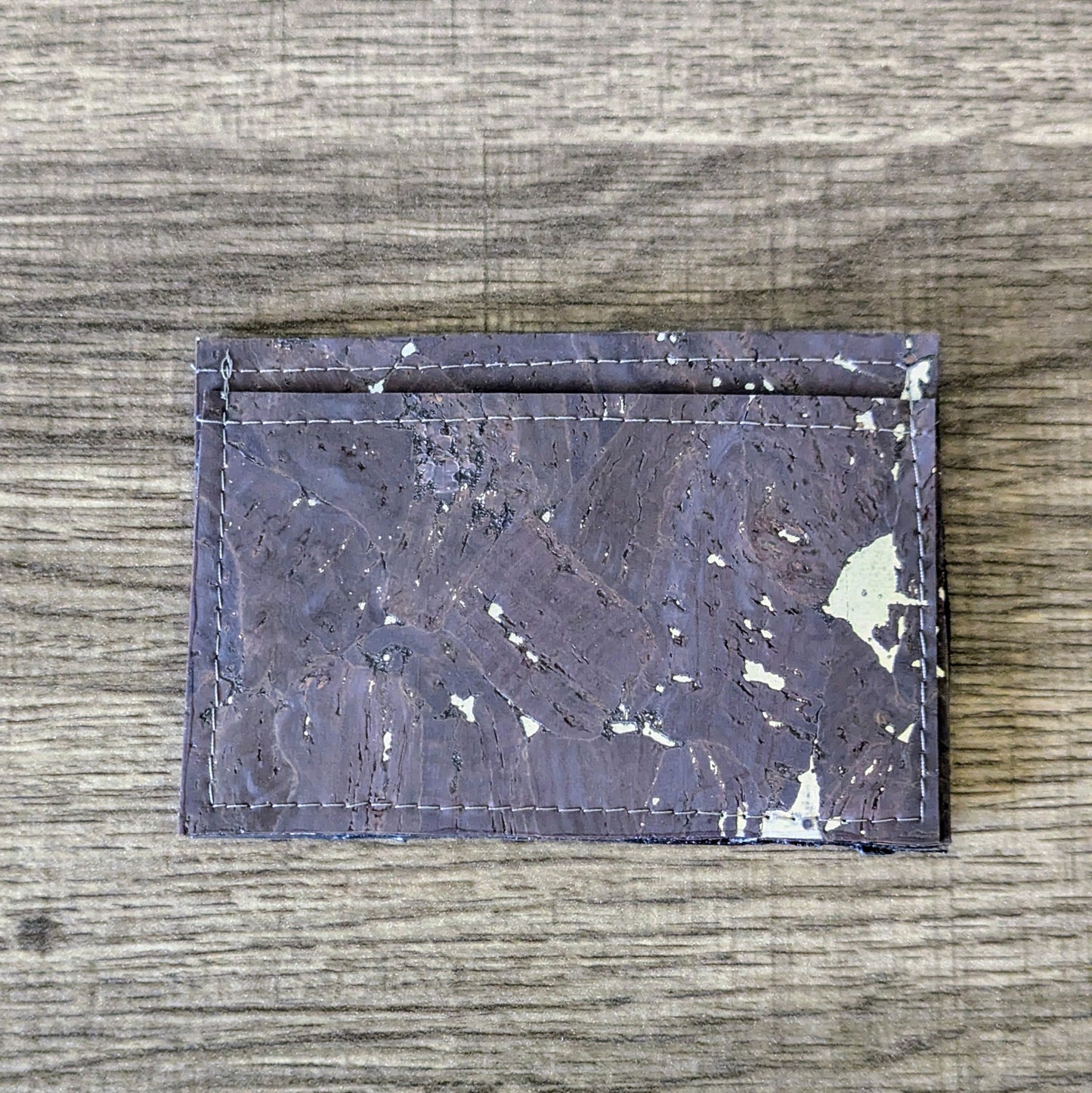 Gilded Charcoal Cork Card Wallet