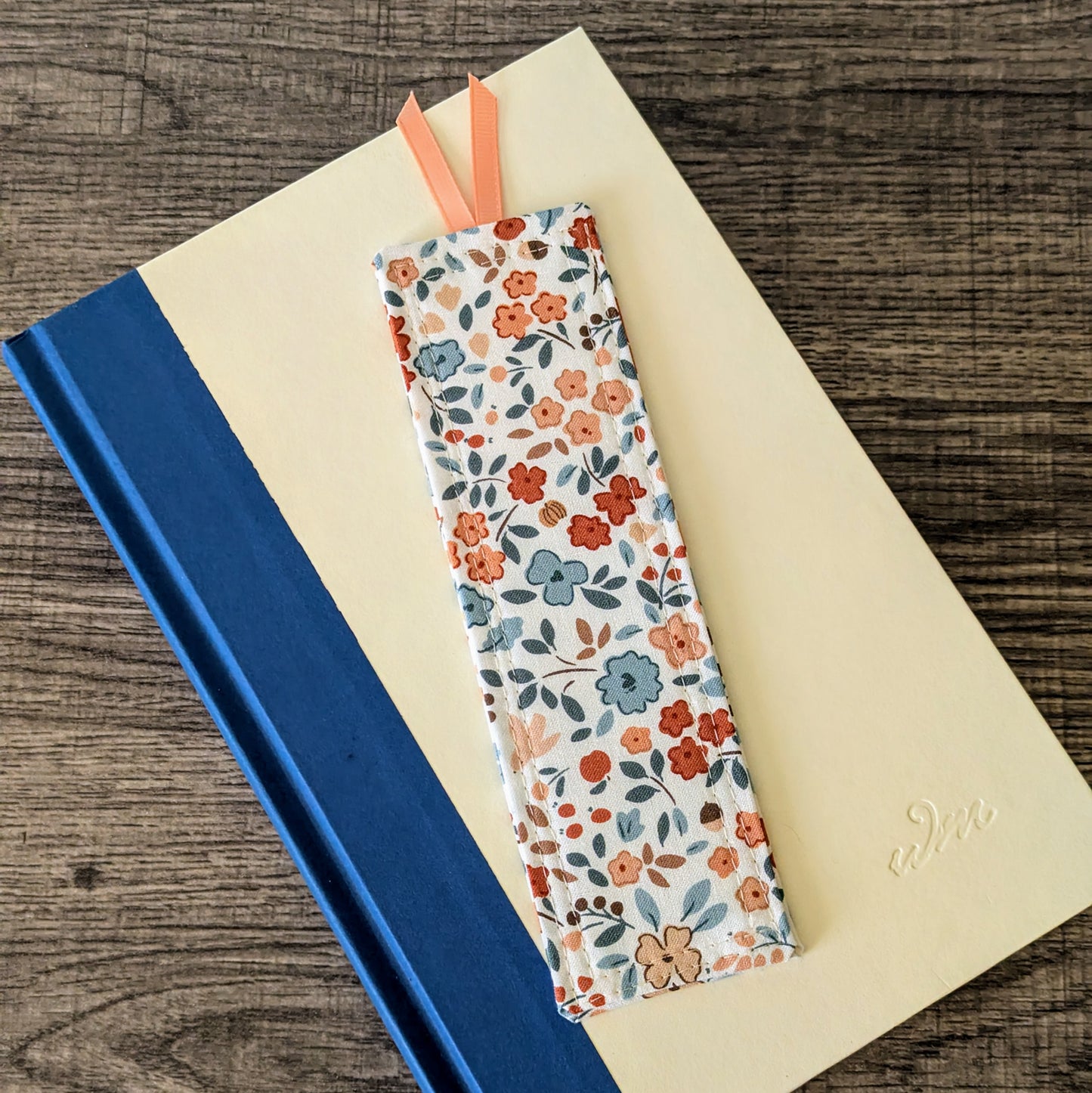 White Floral Cotton Bookmark