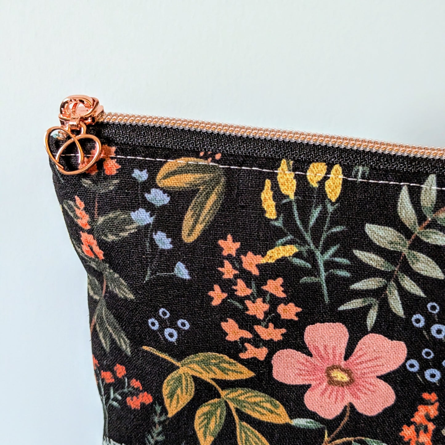 Large Herb Floral Canvas Zipper Bag