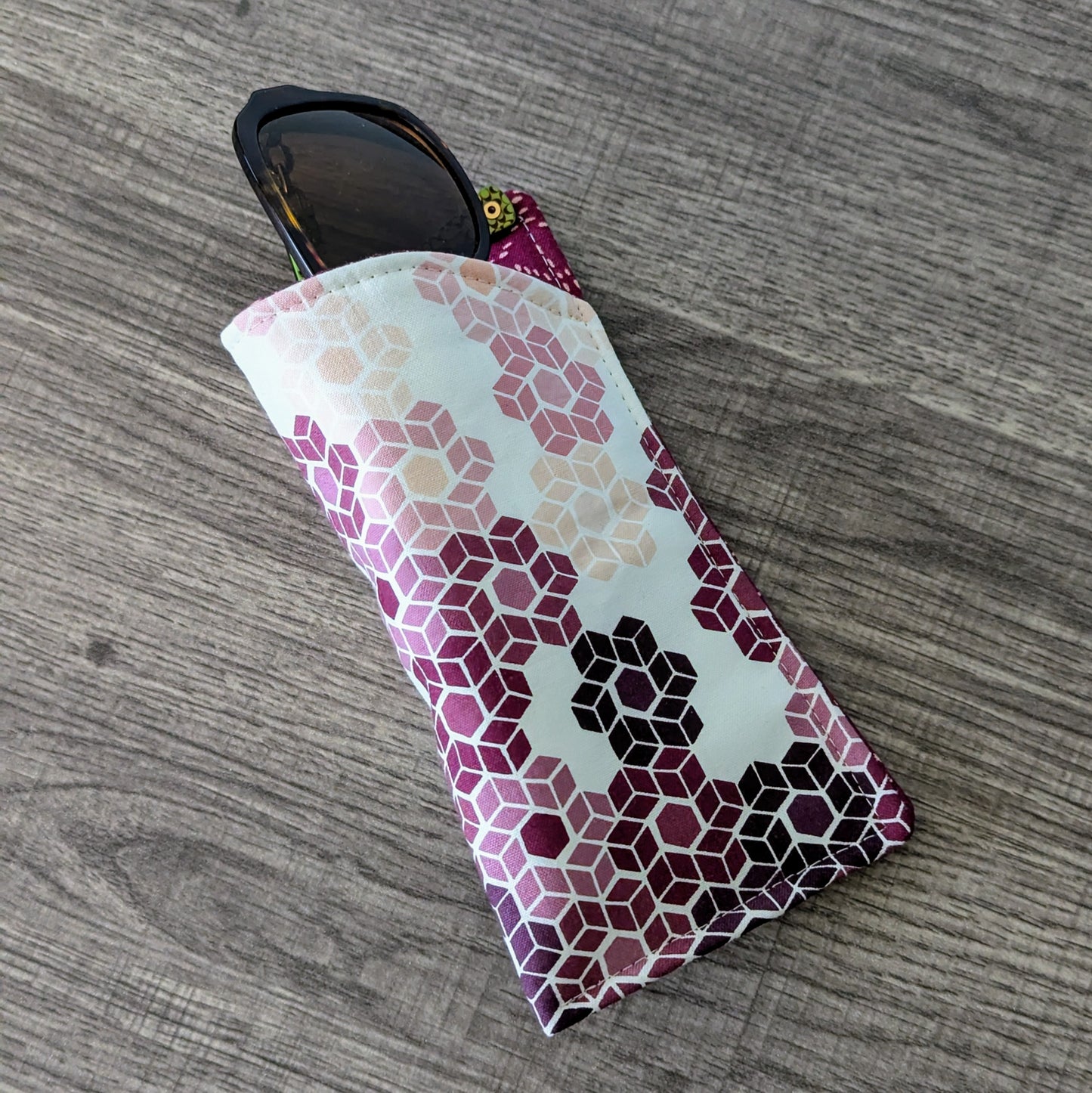 Purple Hexie Eyeglass Pouch