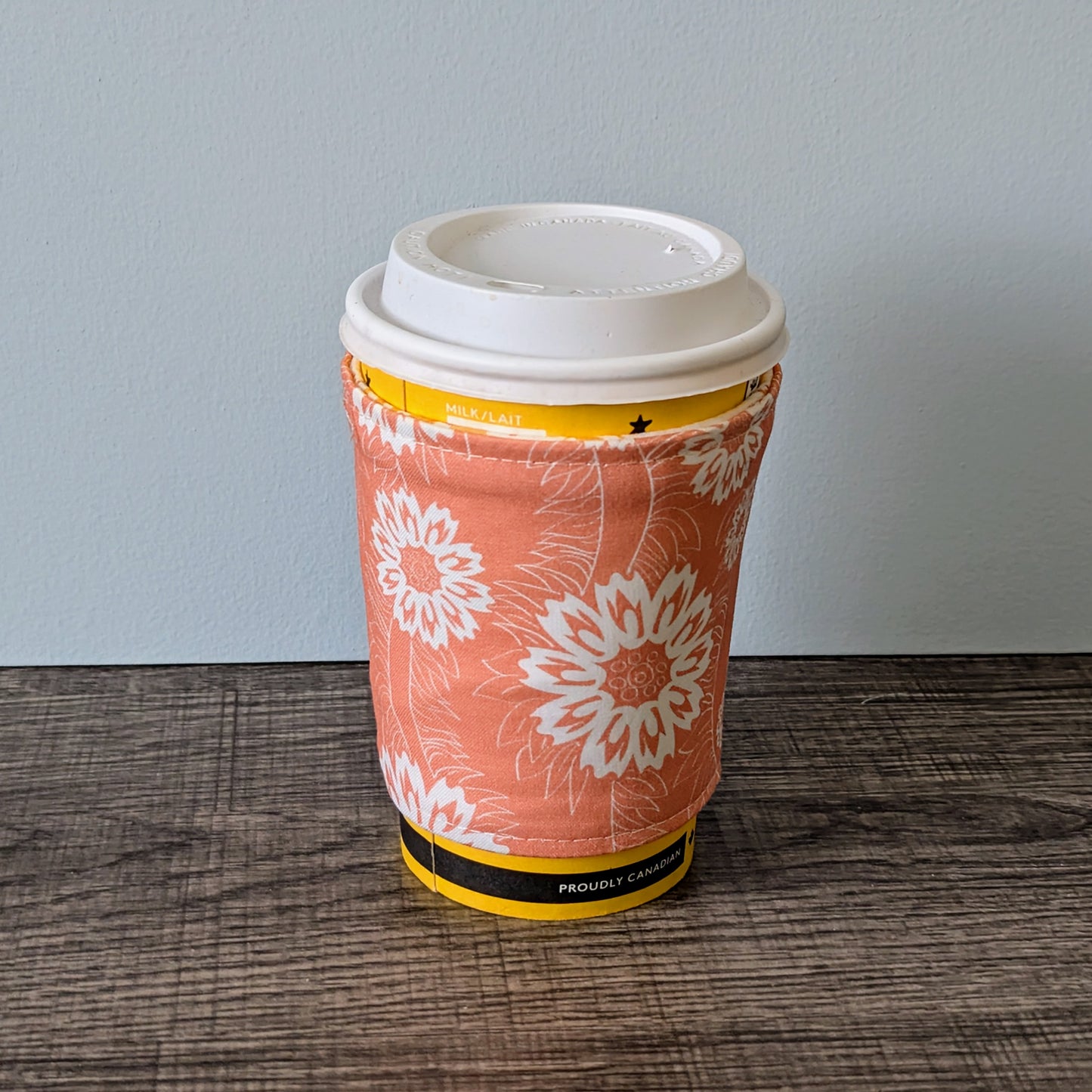 Yellow & Pink Floral Cup Cozy
