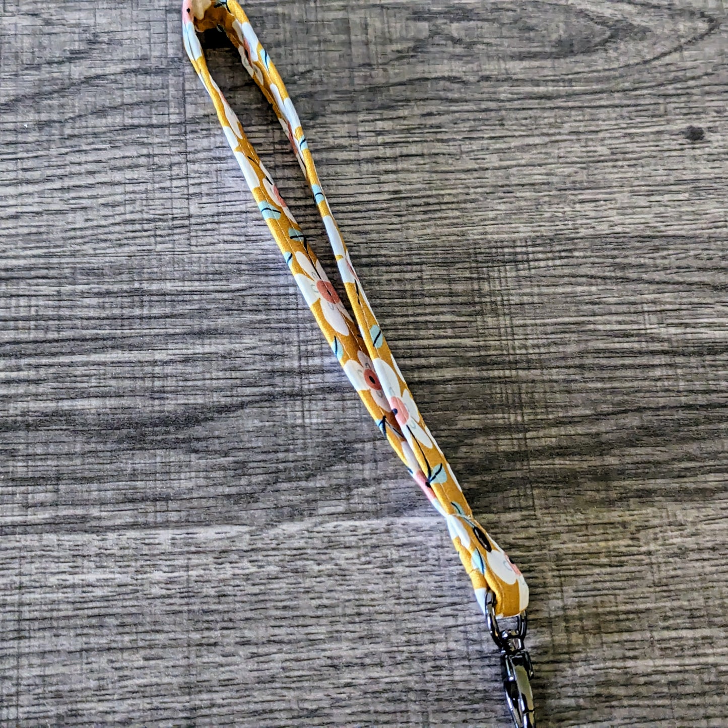 Yellow Daisy Cotton Wrist Lanyard
