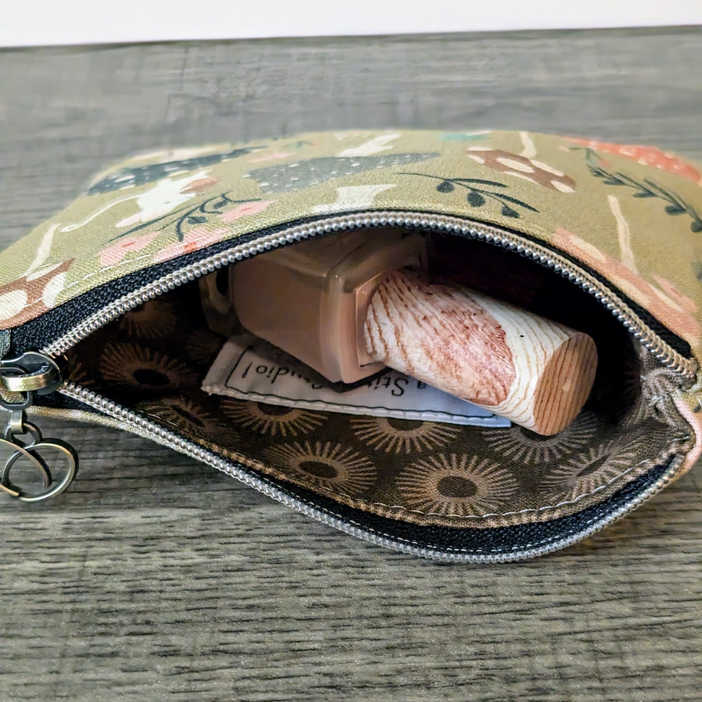 Mushroom Cotton Zipper Pouch