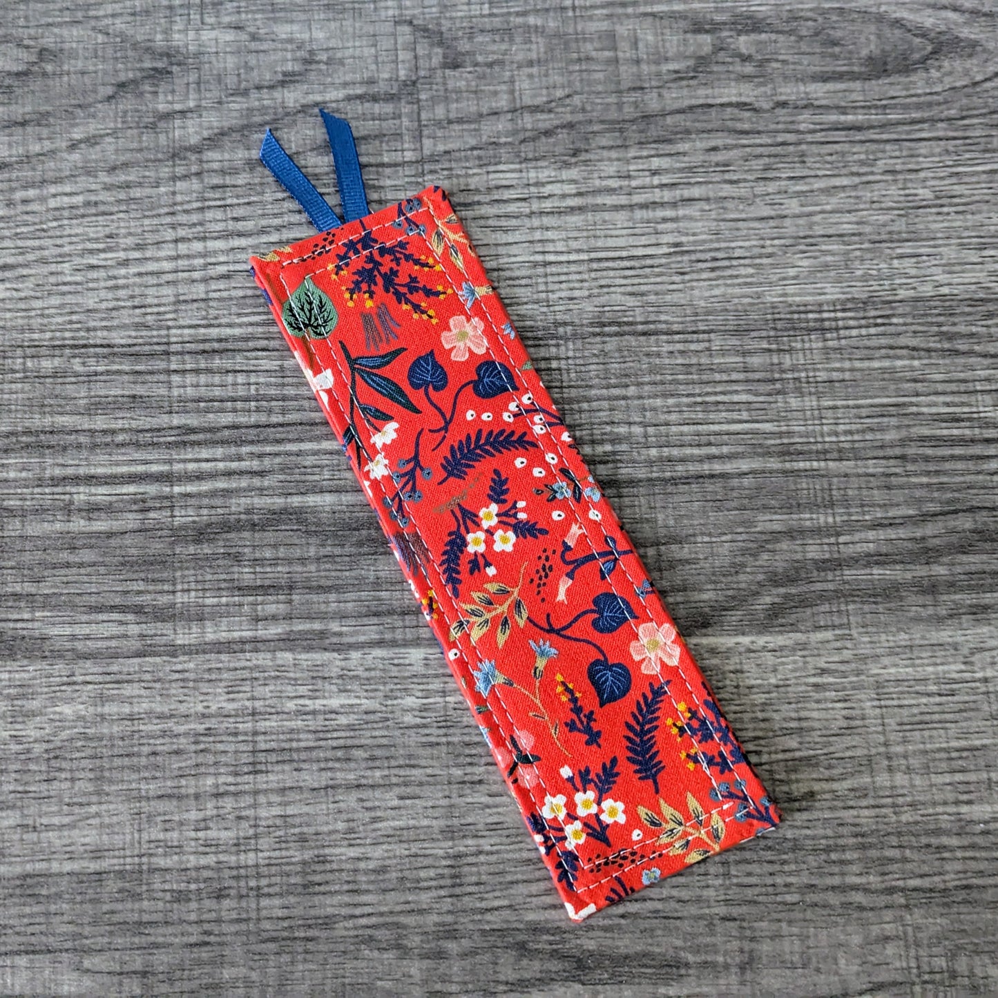 Red Wildflower Cotton Bookmark