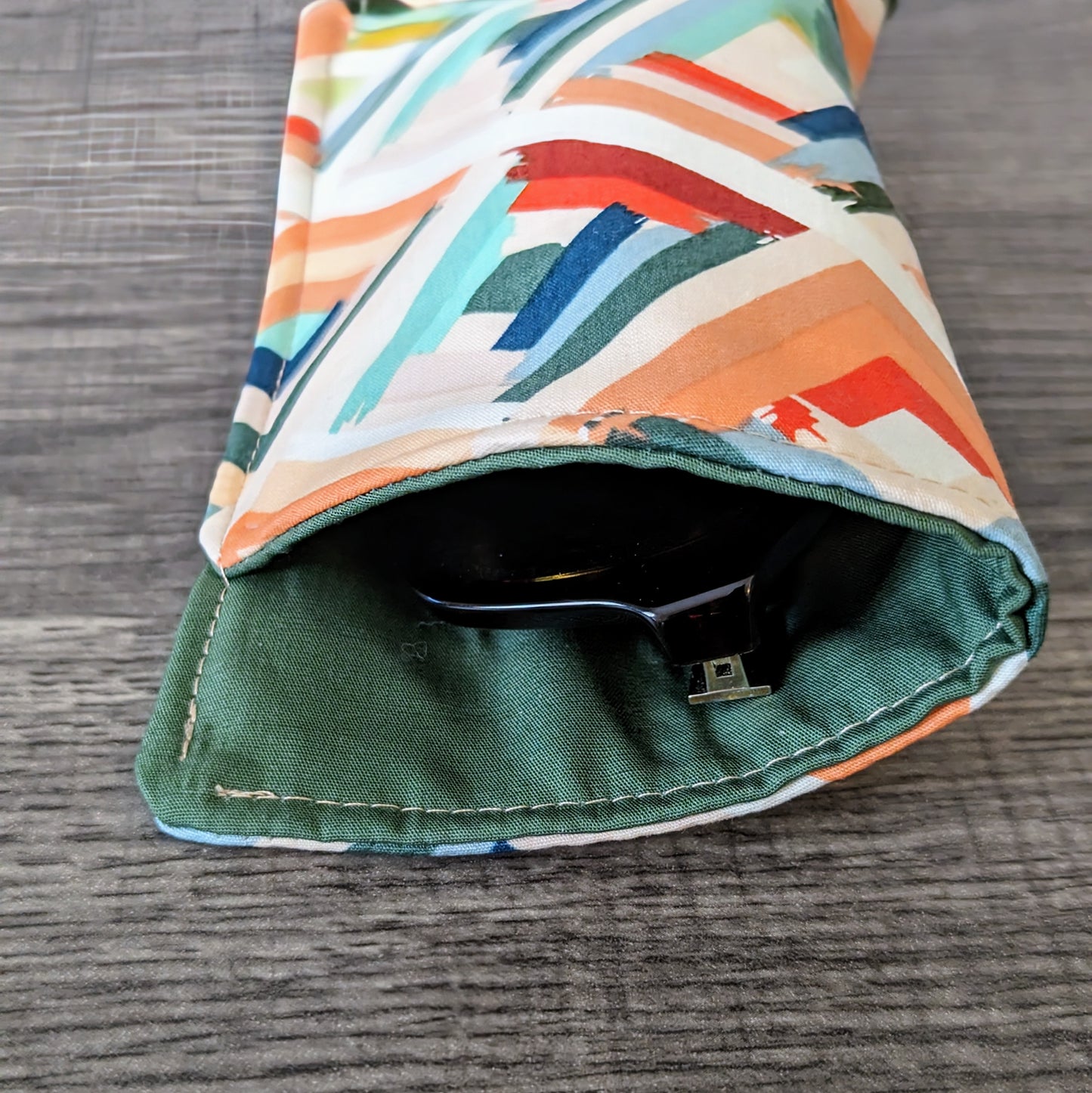 Bright Geometric Eyeglass Pouch
