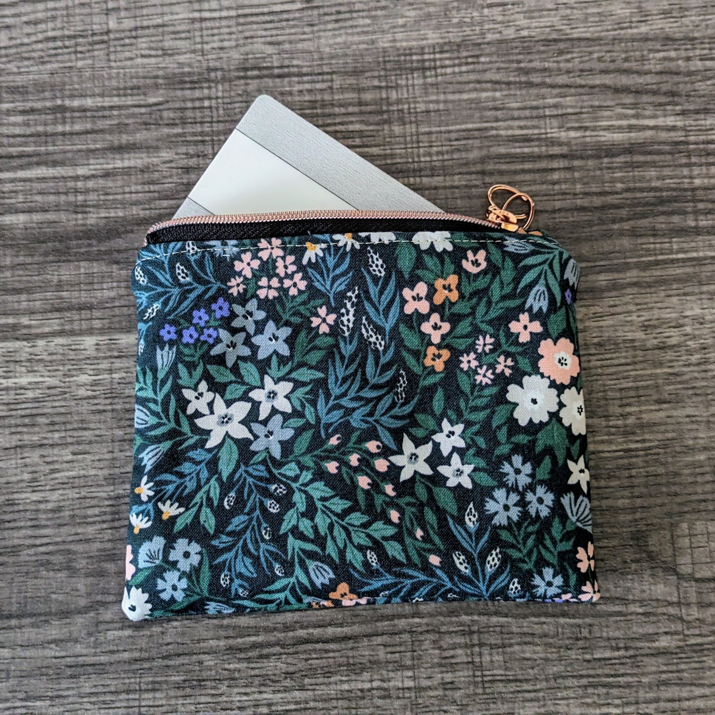 Meadow Floral Cotton Zipper Pouch