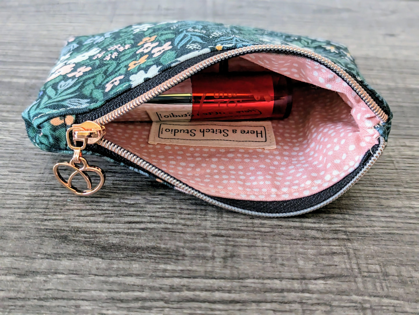 Meadow Floral Cotton Zipper Pouch