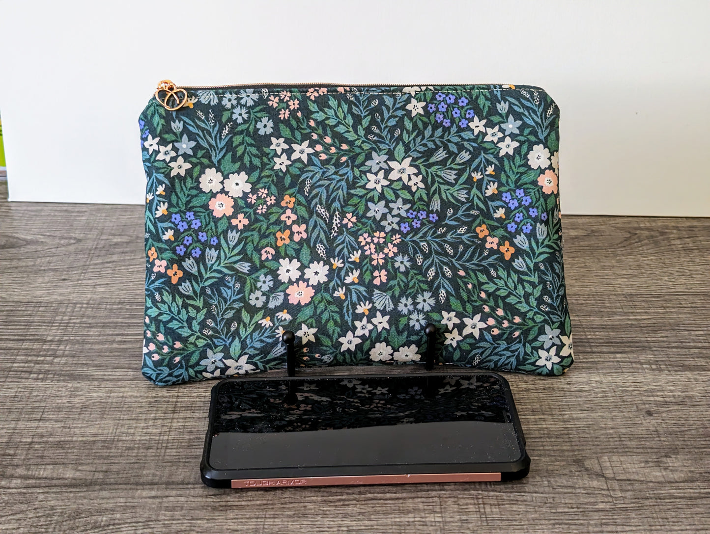 Meadow Floral Cotton Zipper Pouch