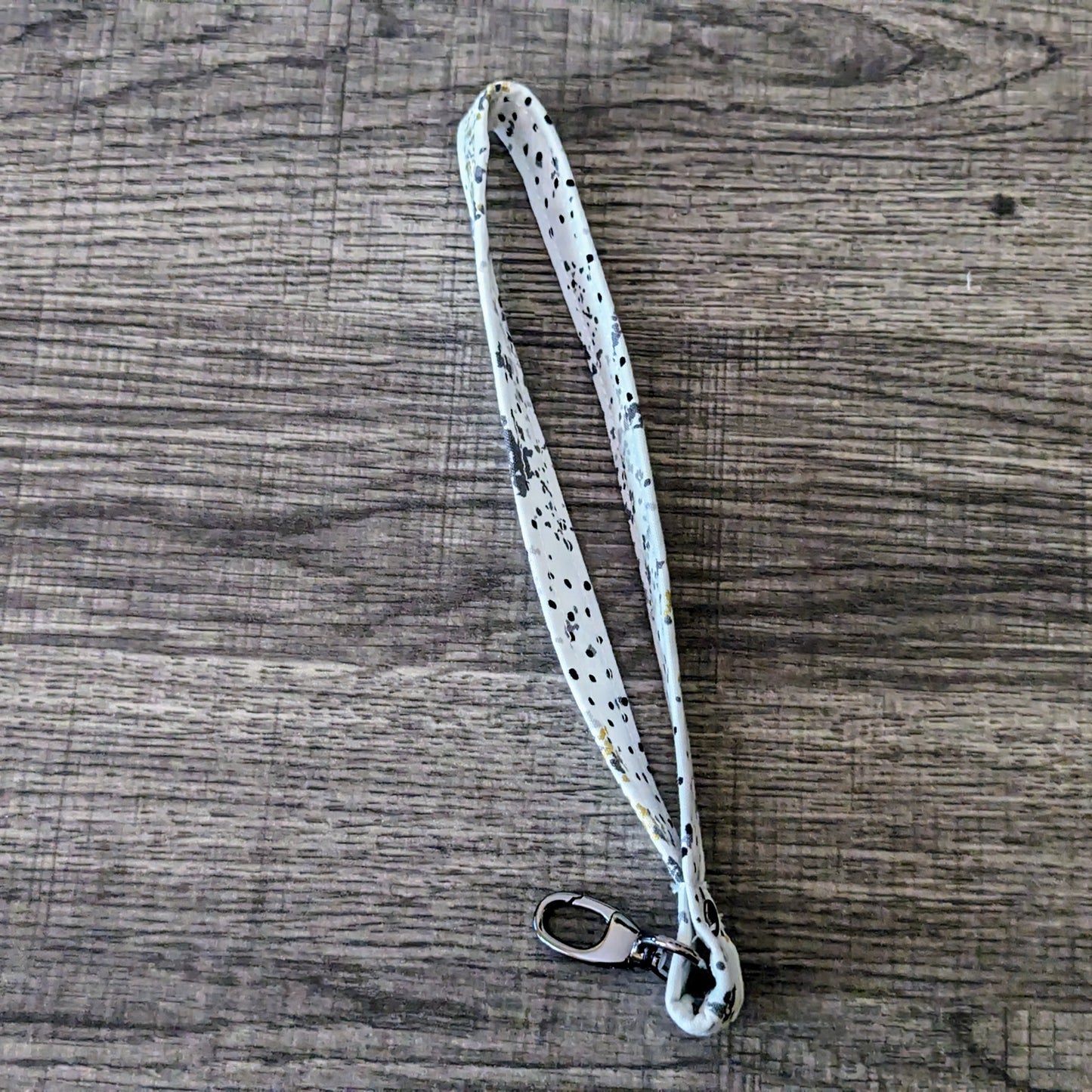 White and Black Wrist Lanyard