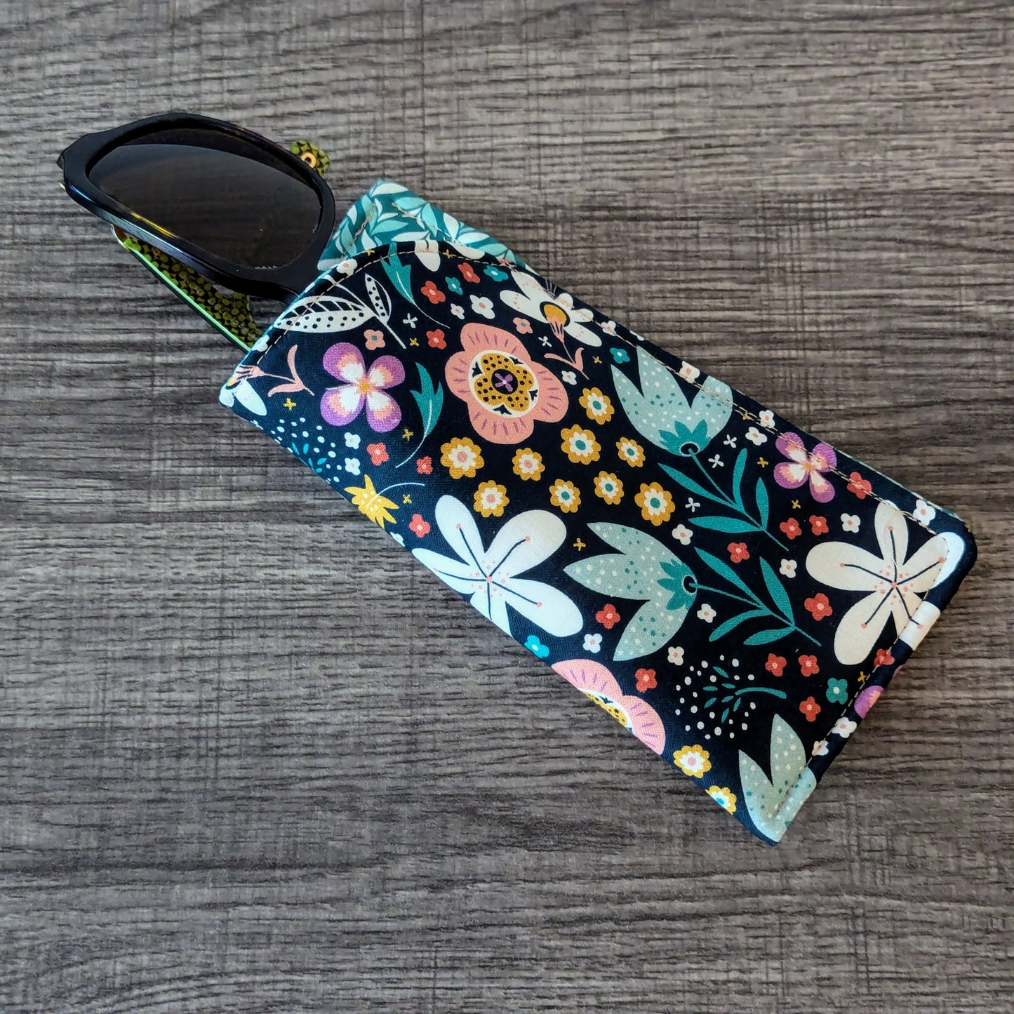 Modern Floral Eyeglass Pouch