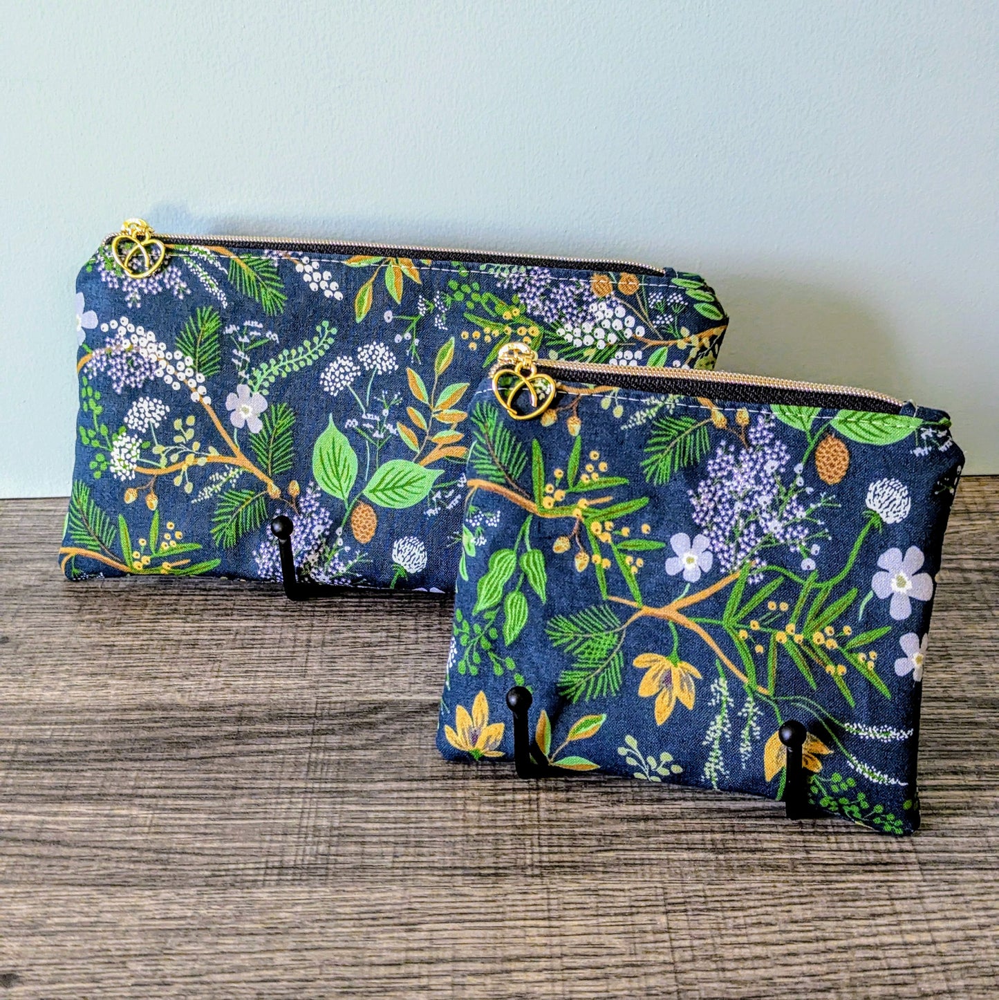 Juniper Green Cotton Zipper Pouch