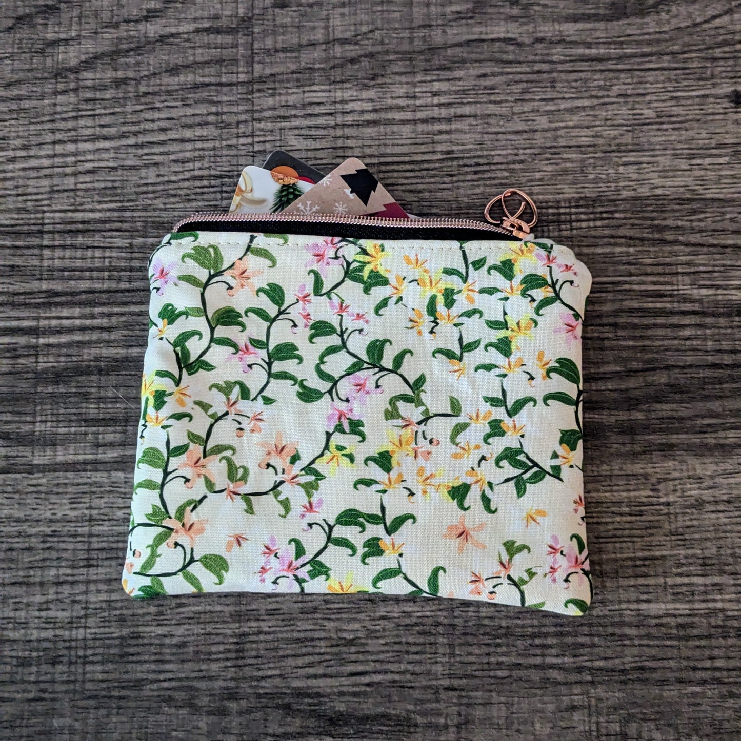 Citrus Blossoms Cotton Zipper Pouch