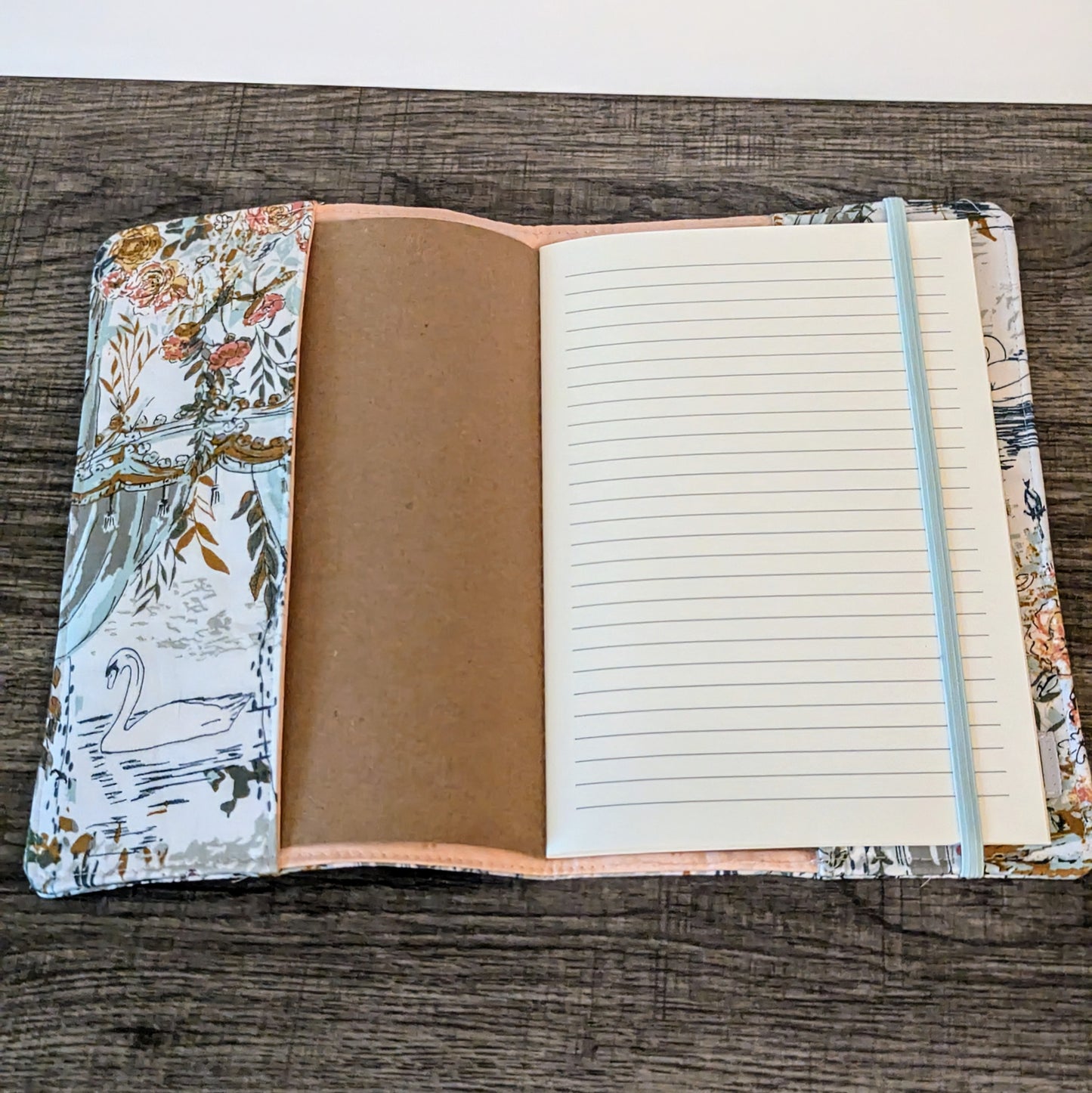 Swan Floral Notebook Cover