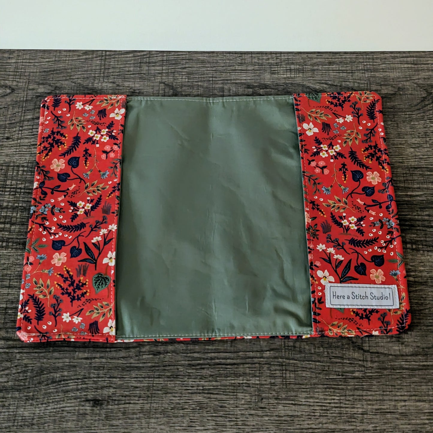 Red Floral Notebook Cover