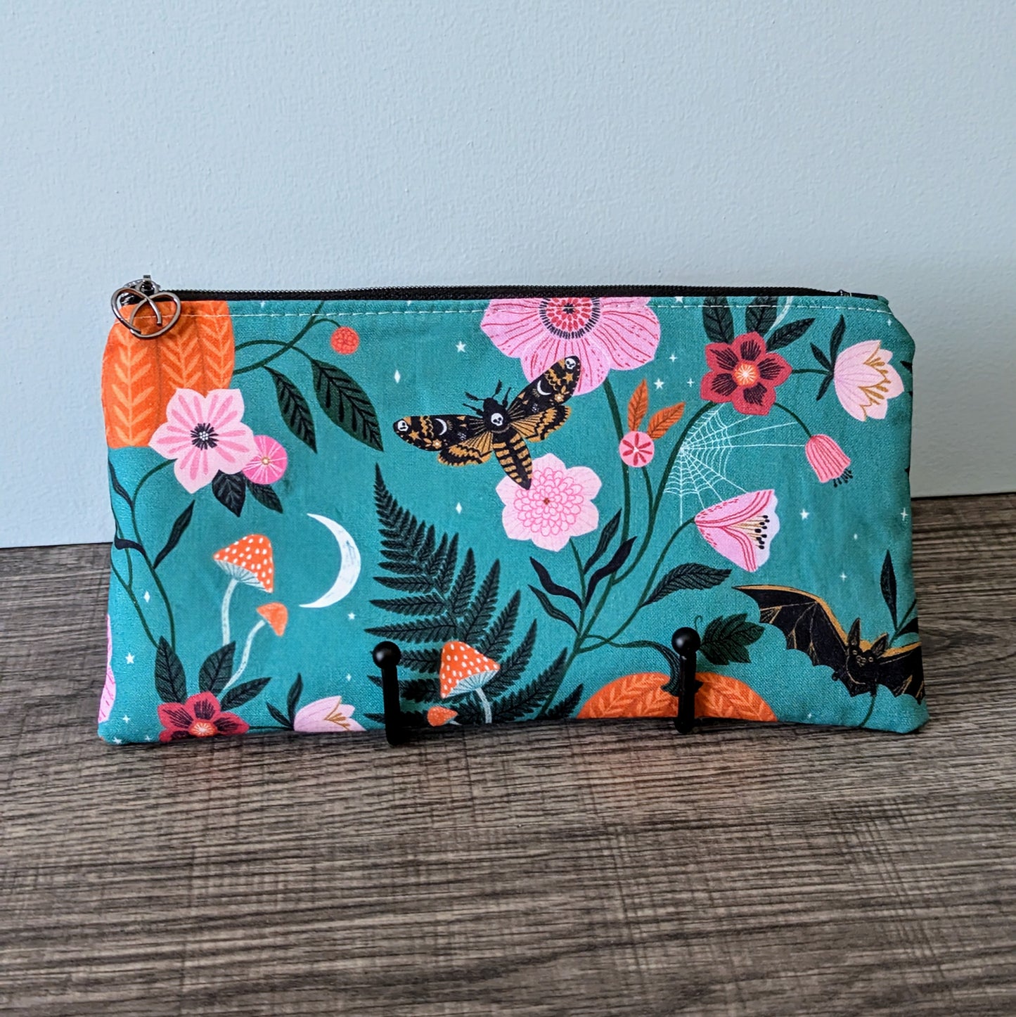 Turquoise Pumpkin Cotton Zipper Pouch