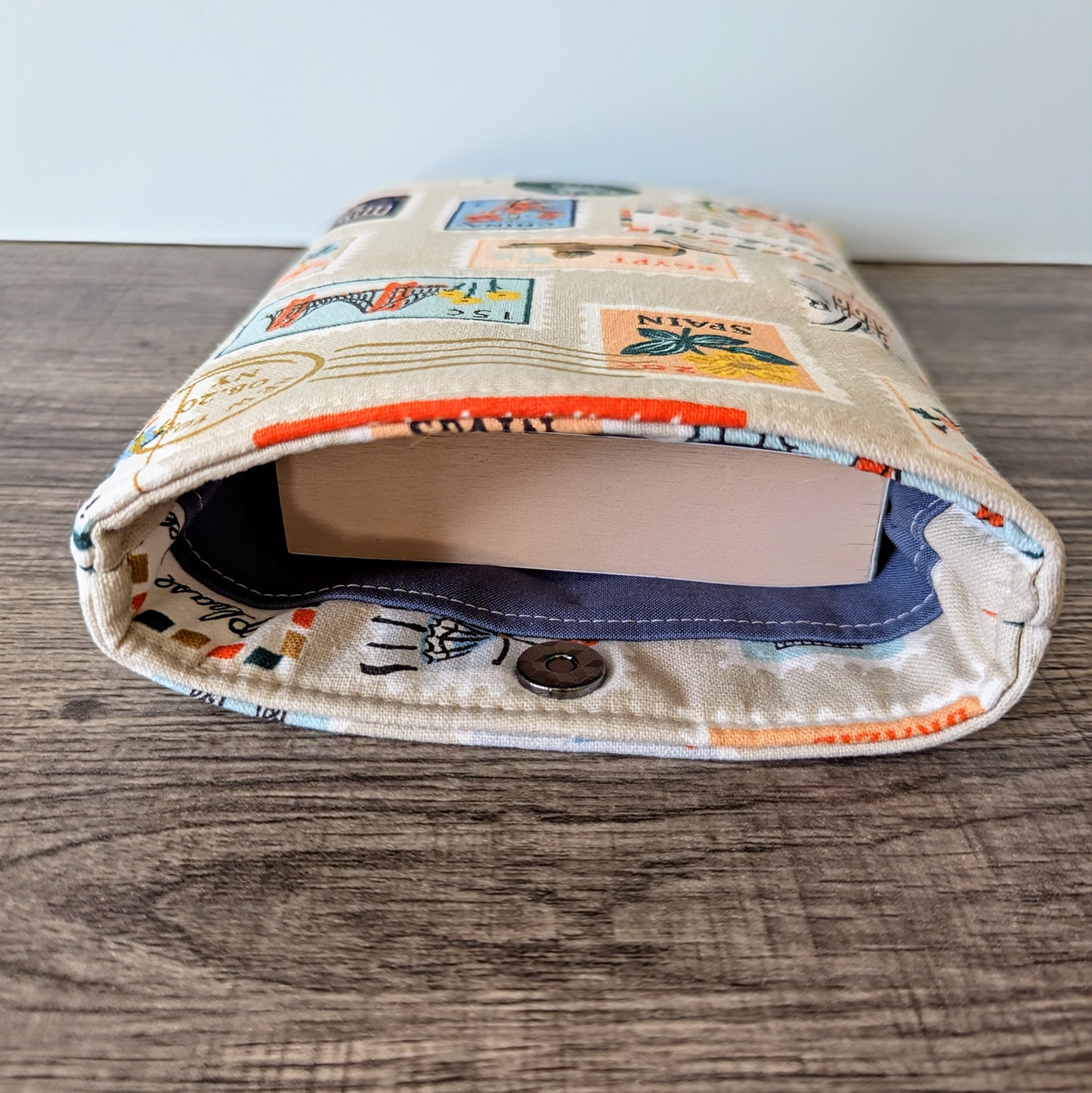 Postage Stamp Canvas Book Sleeve