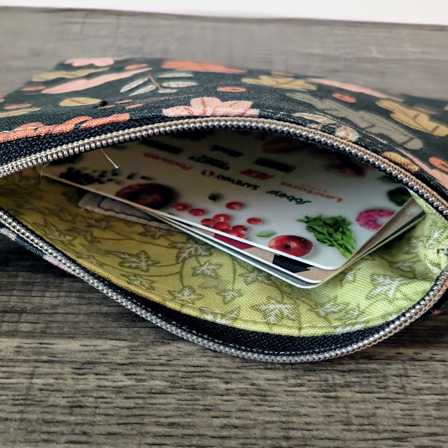 Autumn Leaves Cotton Zipper Pouch