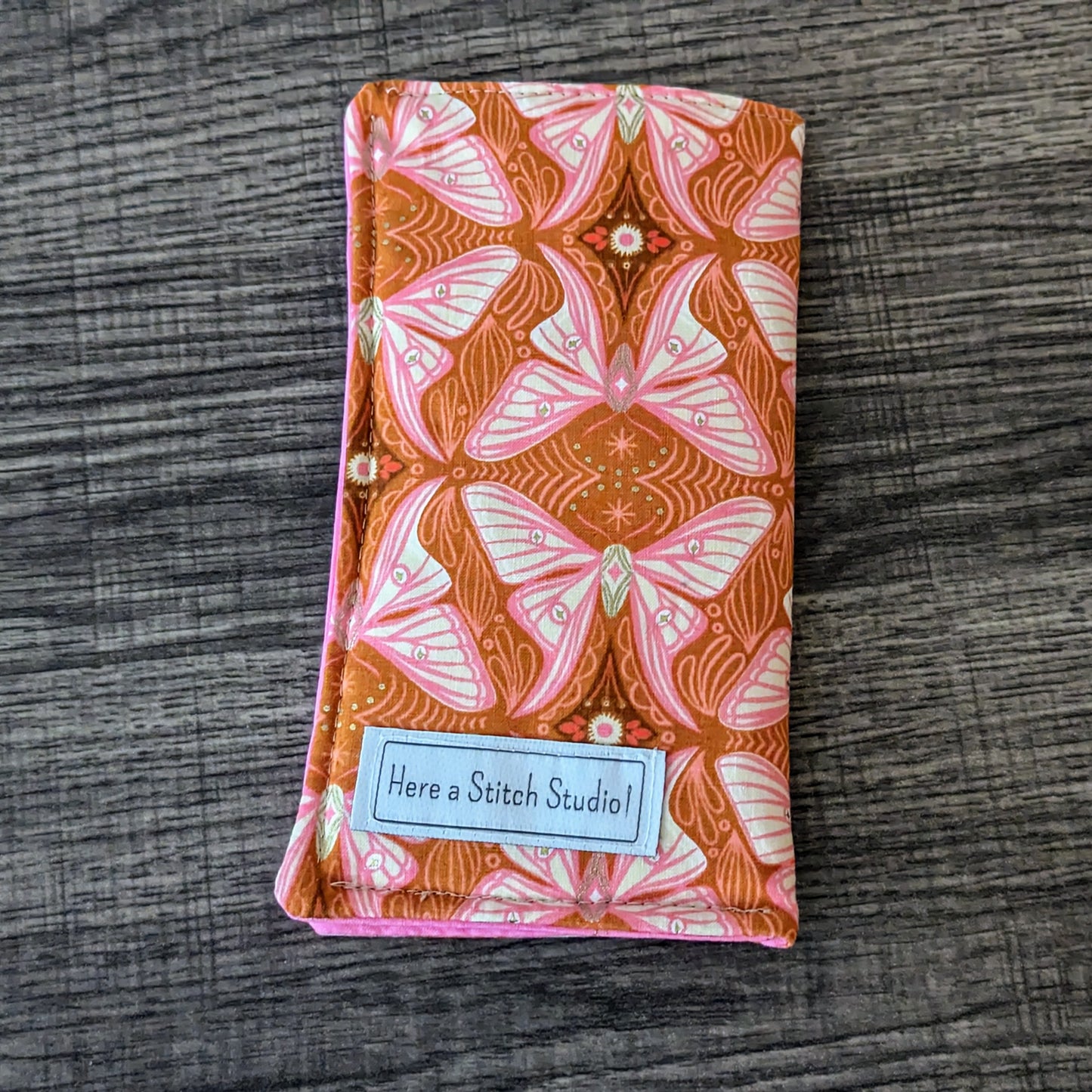 Pink Butterfly Eyeglass Pouch
