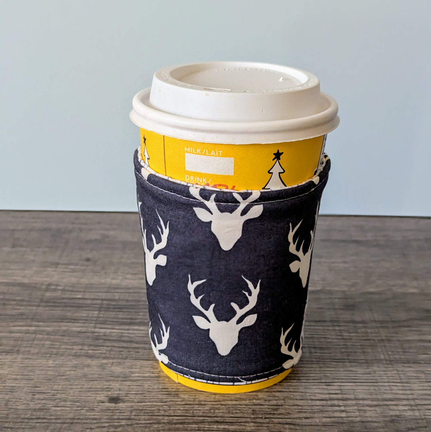 Navy Buck Cup Cozy