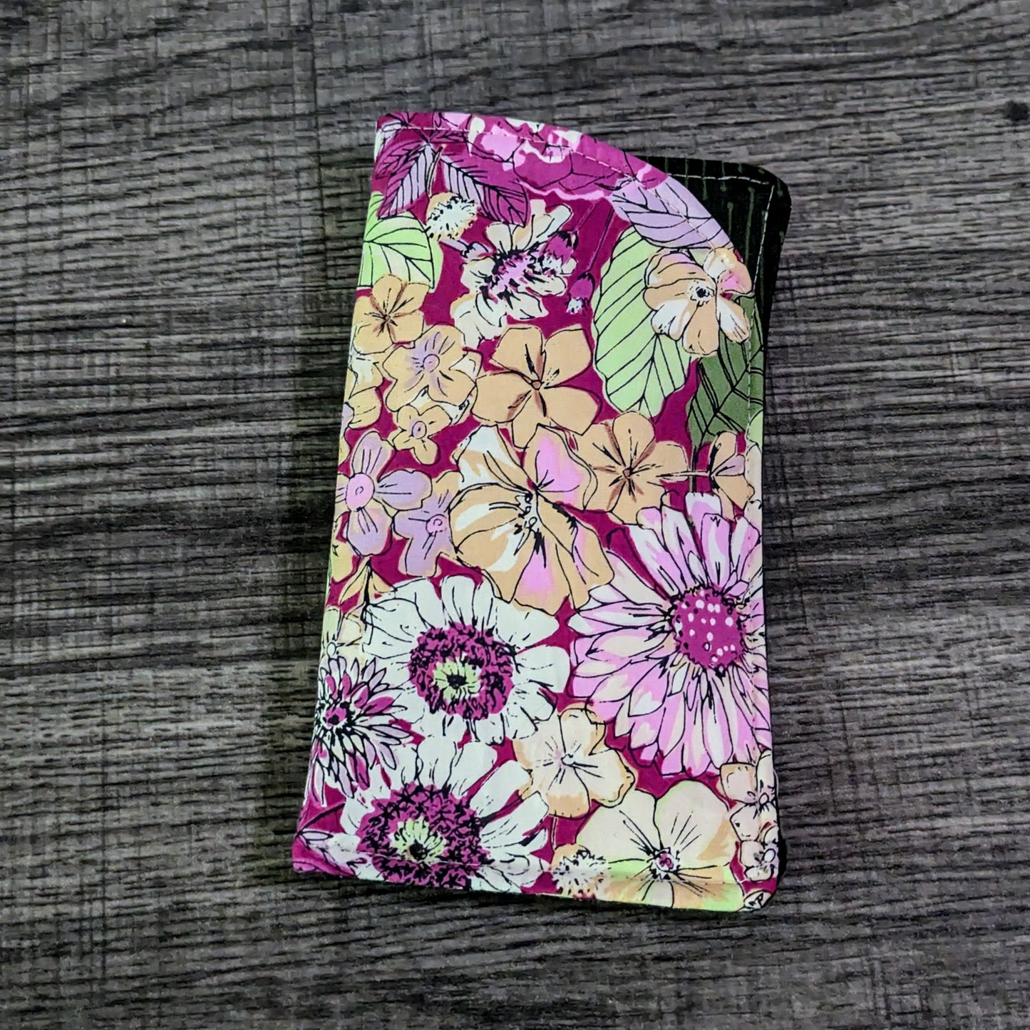 Purple Floral Eyeglass Pouch