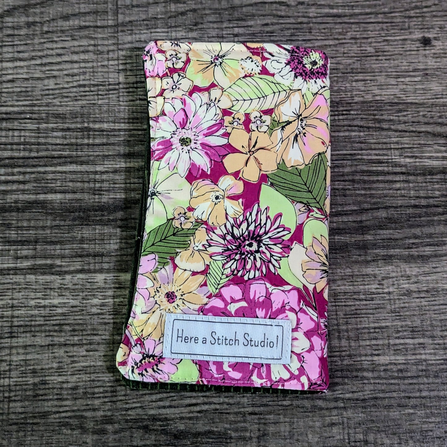 Purple Floral Eyeglass Pouch