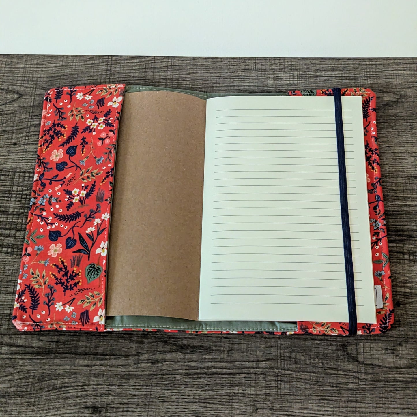 Red Floral Notebook Cover