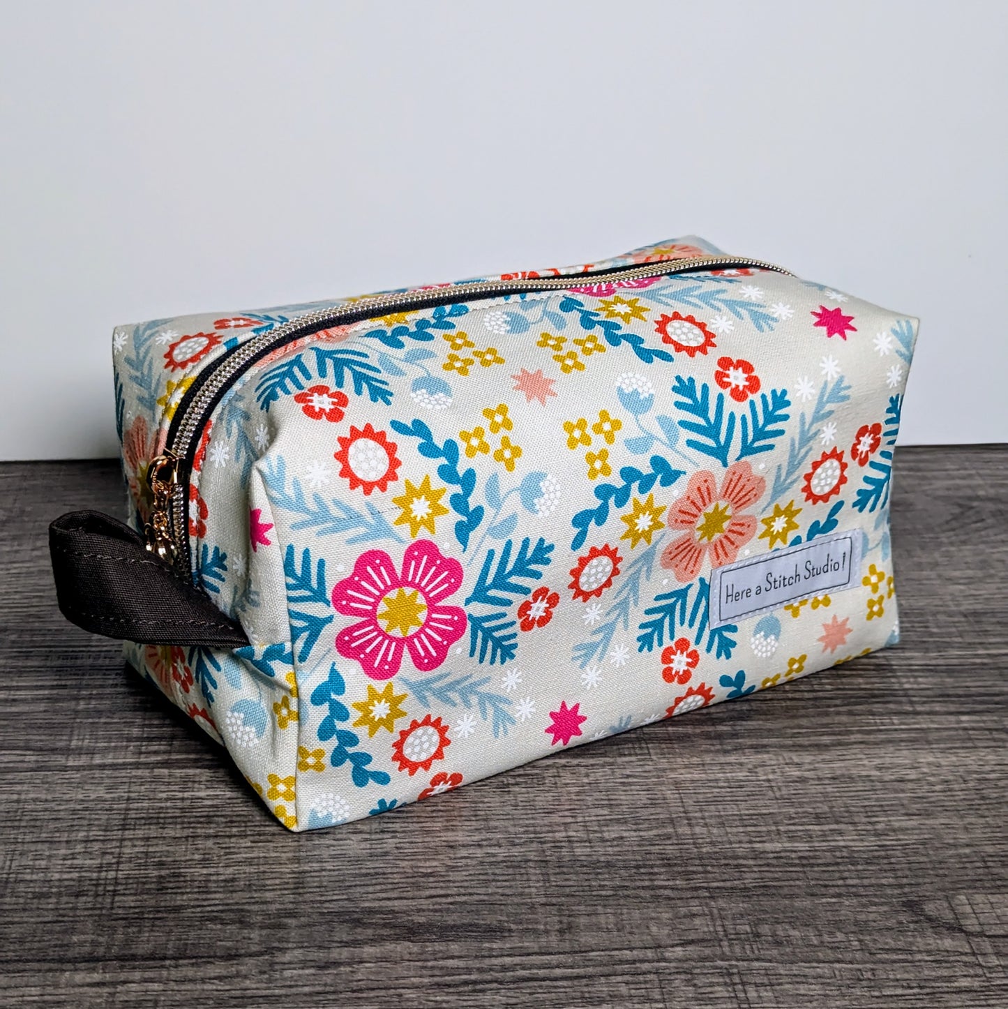Floral Cream Canvas Boxy Bag