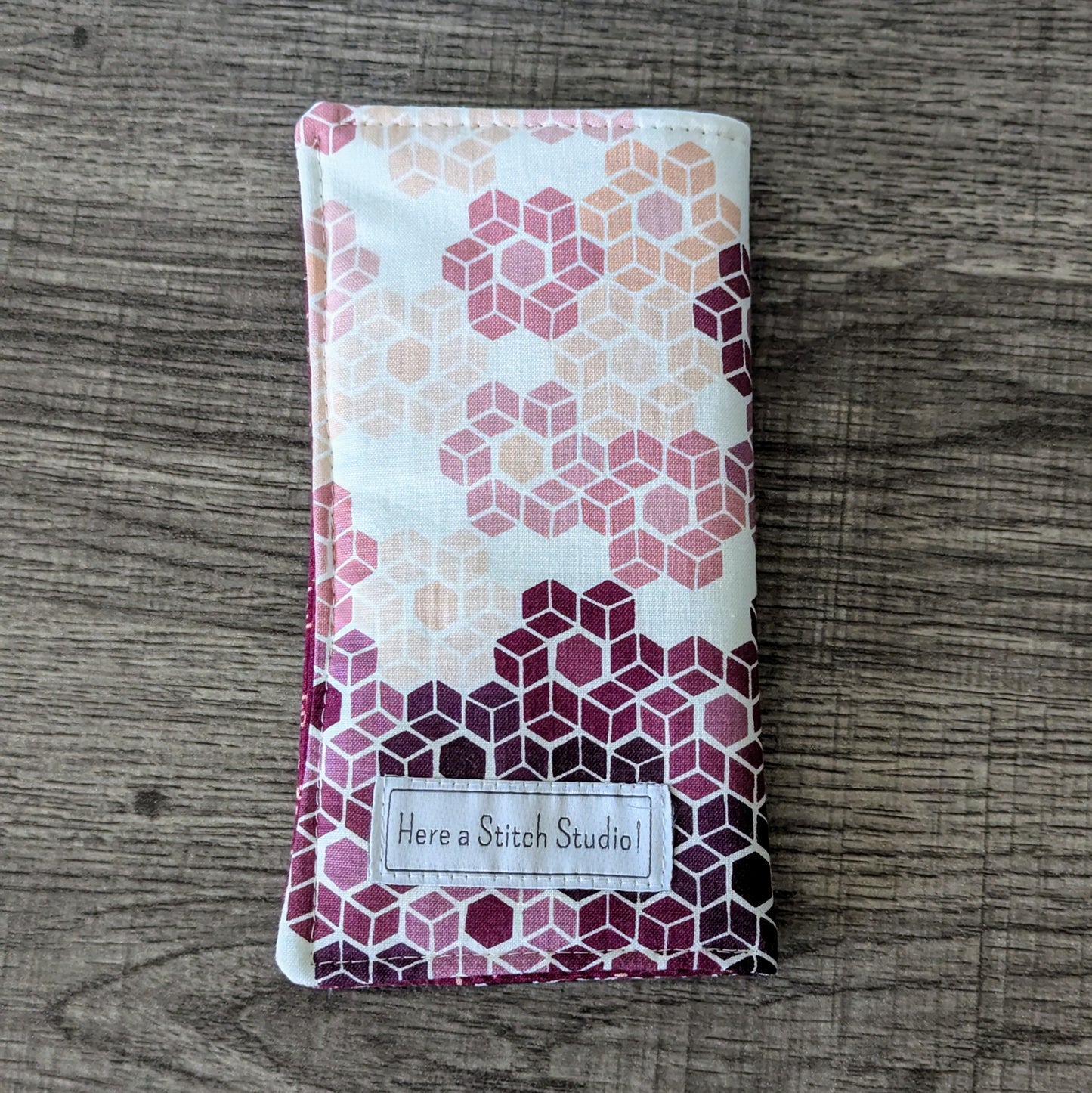 Purple Hexie Eyeglass Pouch
