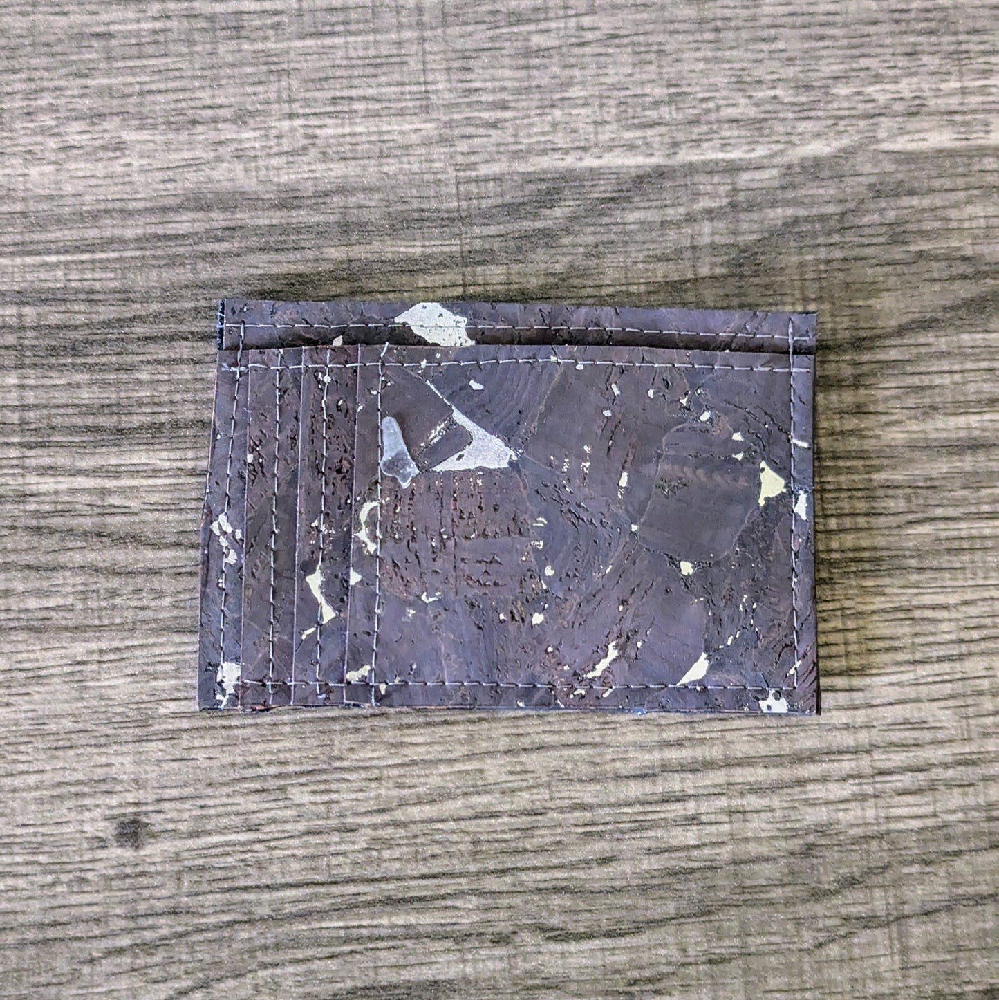 Gilded Charcoal Cork Card Wallet